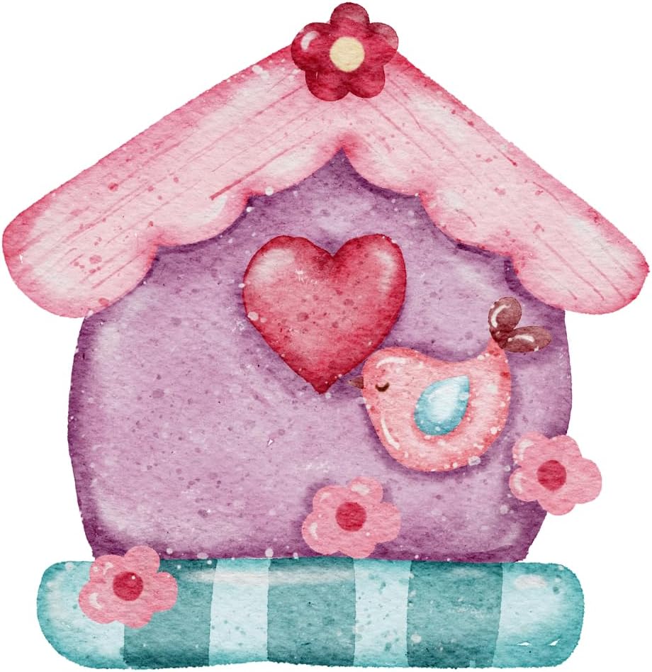 Inspirational Quote Cute Watercolor House Motivational Sticker Vinyl Decal Motivation Stickers- 5" Vinyl Sticker Waterproof