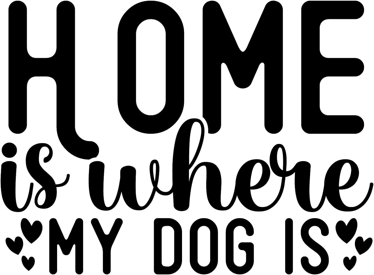 Inspirational Quote "Home is Where My Dog is" Motivational Sticker Vinyl Decal Motivation Stickers- 5" Vinyl Sticker Waterproof