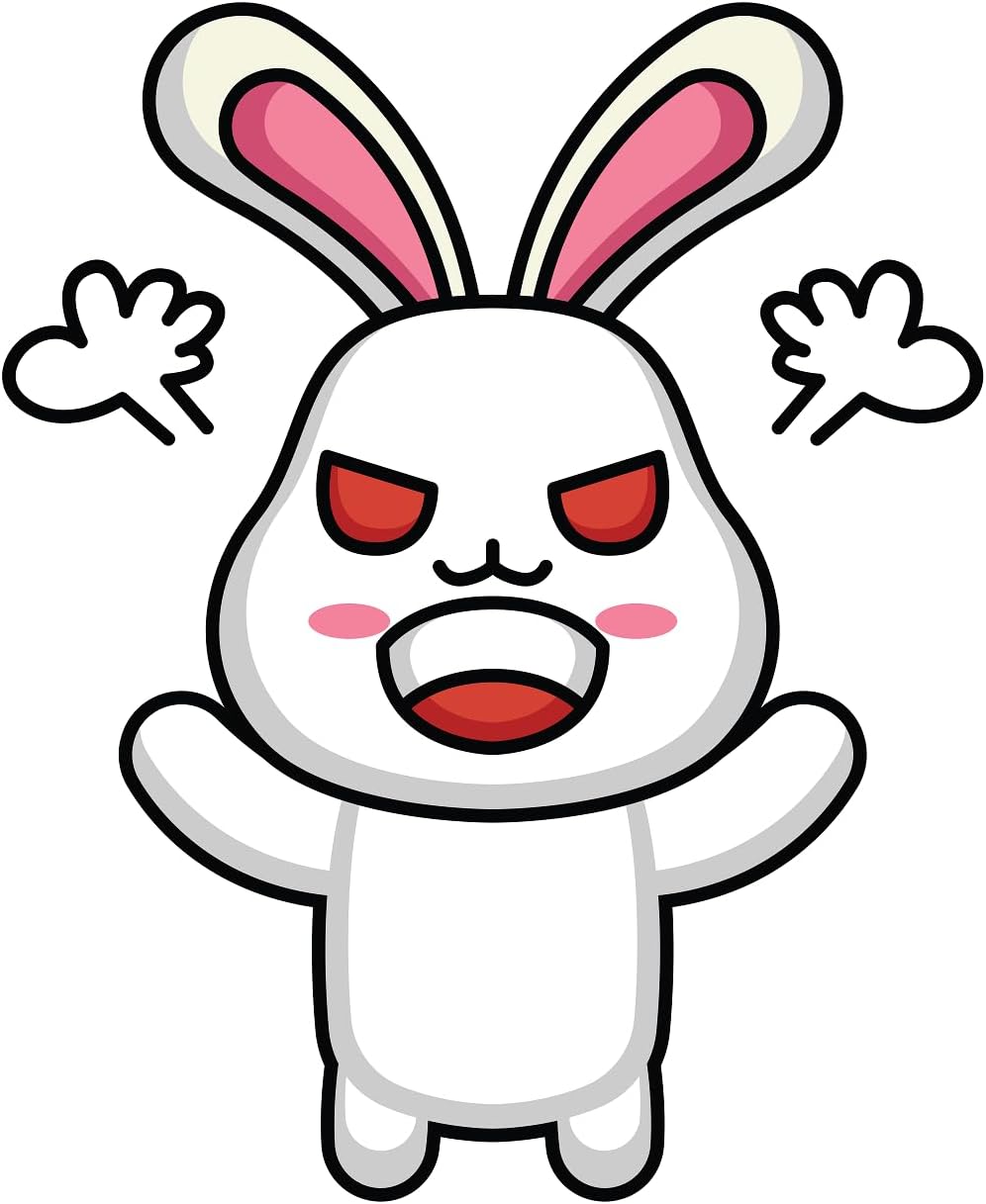 Inspirational Quote "Cute Rabbit Sticker" Motivational Sticker Vinyl Decal Motivation Stickers- 5" Vinyl Sticker Waterproof