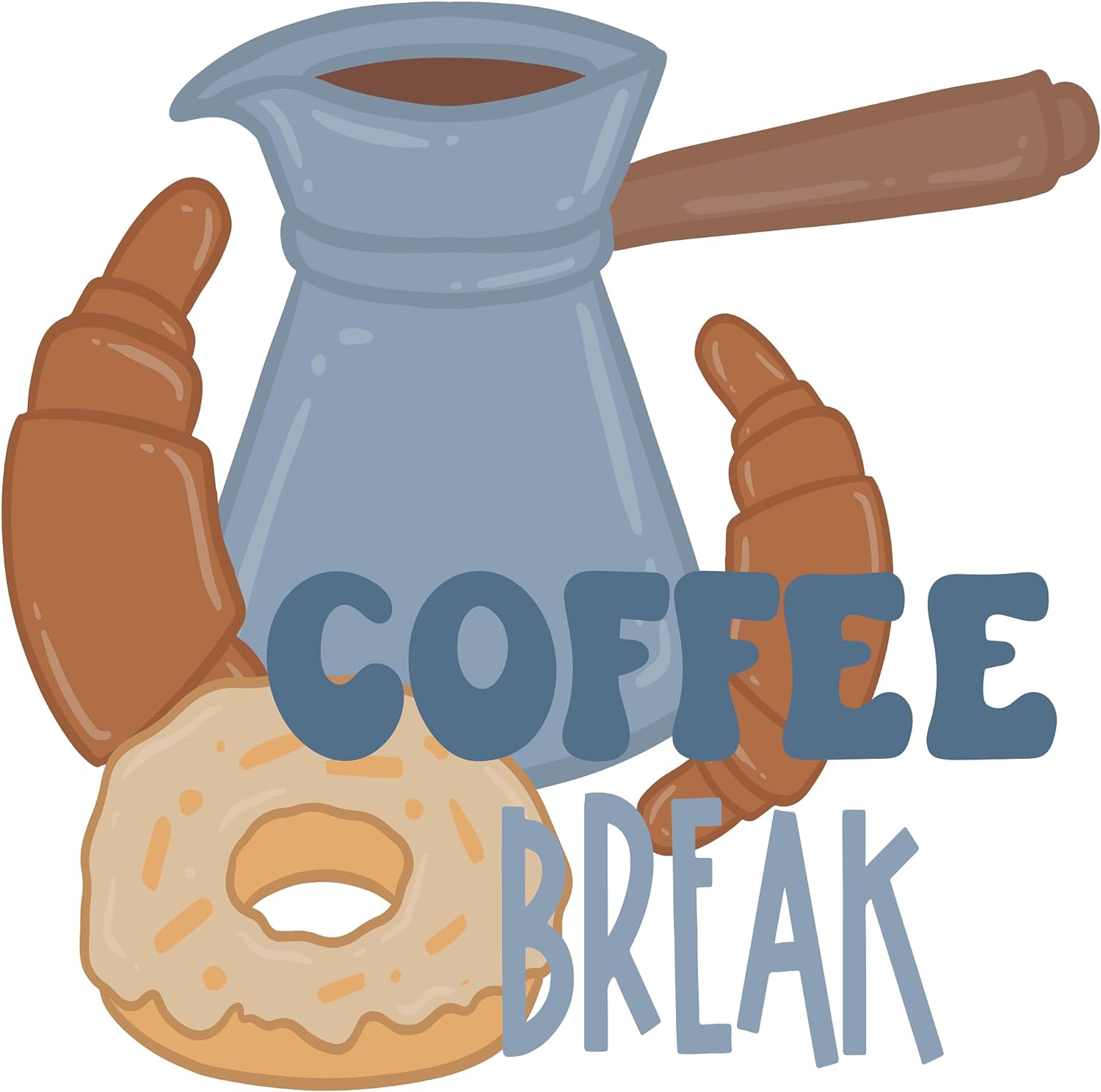 Inspirational Quote "Coffee Break" Motivational Sticker Vinyl Decal Motivation Stickers- 5" Vinyl Sticker Waterproof