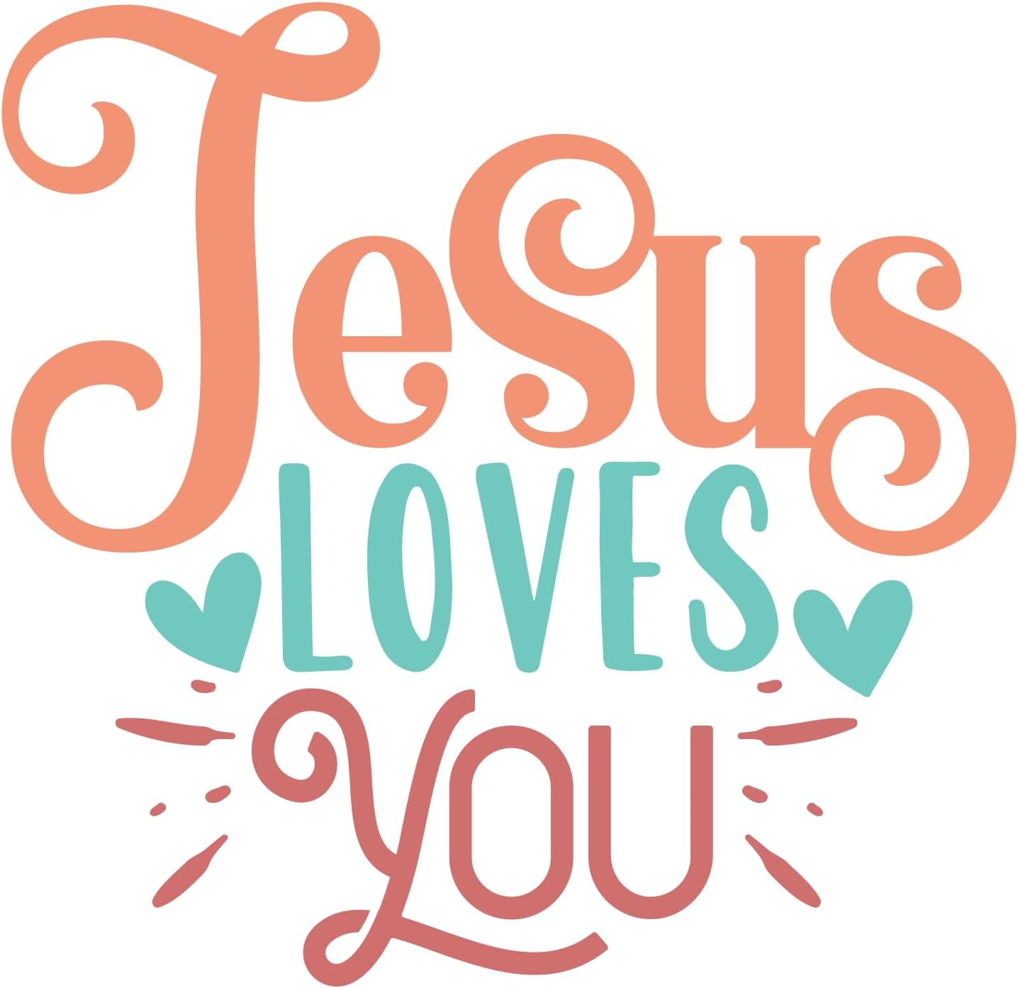 Inspirational Quote "Jesus Love You. Sticker Gifts" Motivational Sticker Vinyl Decal Motivation Stickers- 5" Vinyl Sticker Waterproof