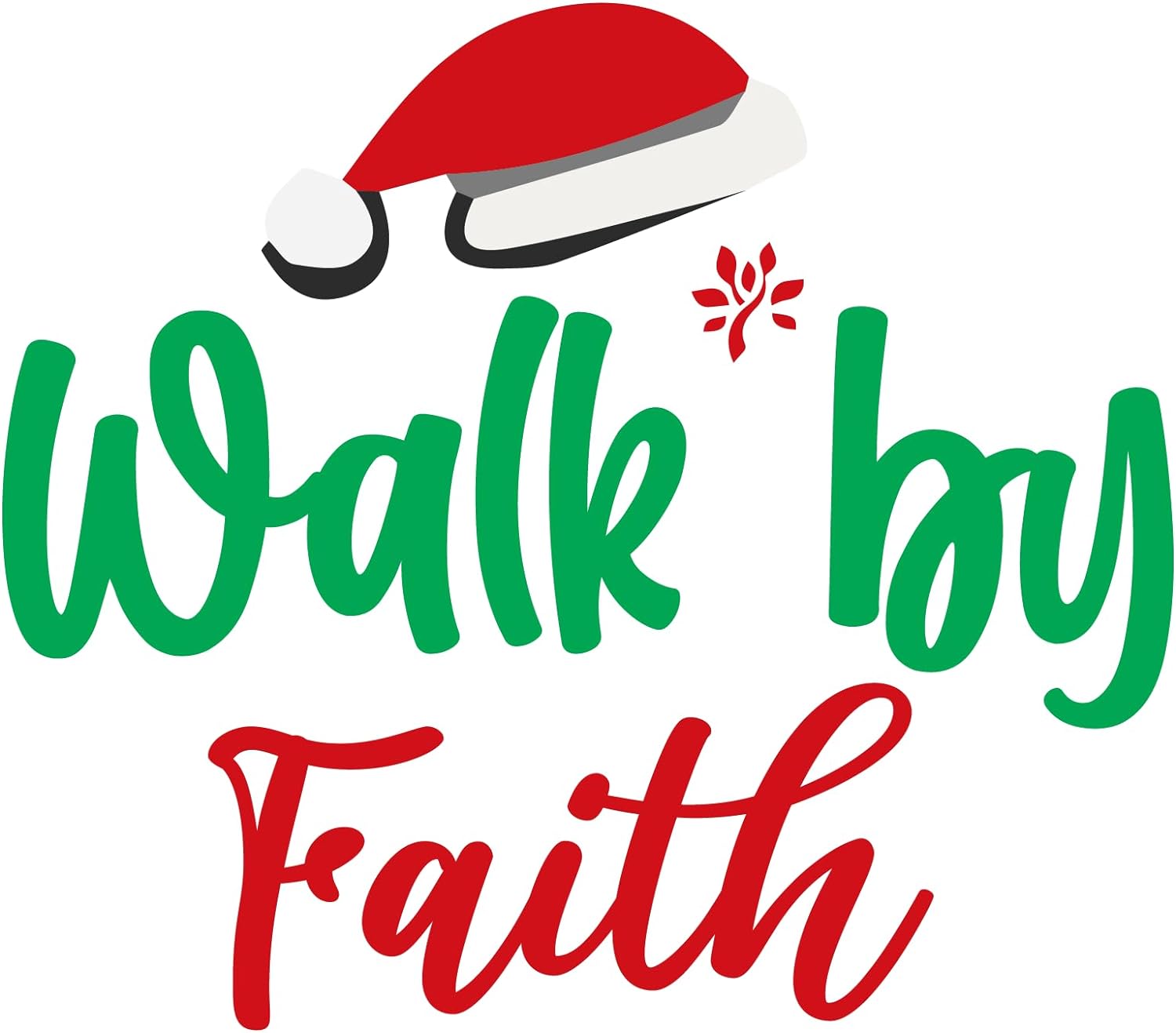 Inspirational Quote "Walk By Faith Pretty Sticker" Motivational Sticker Vinyl Decal Motivation Stickers- 5" Vinyl Sticker Waterproof