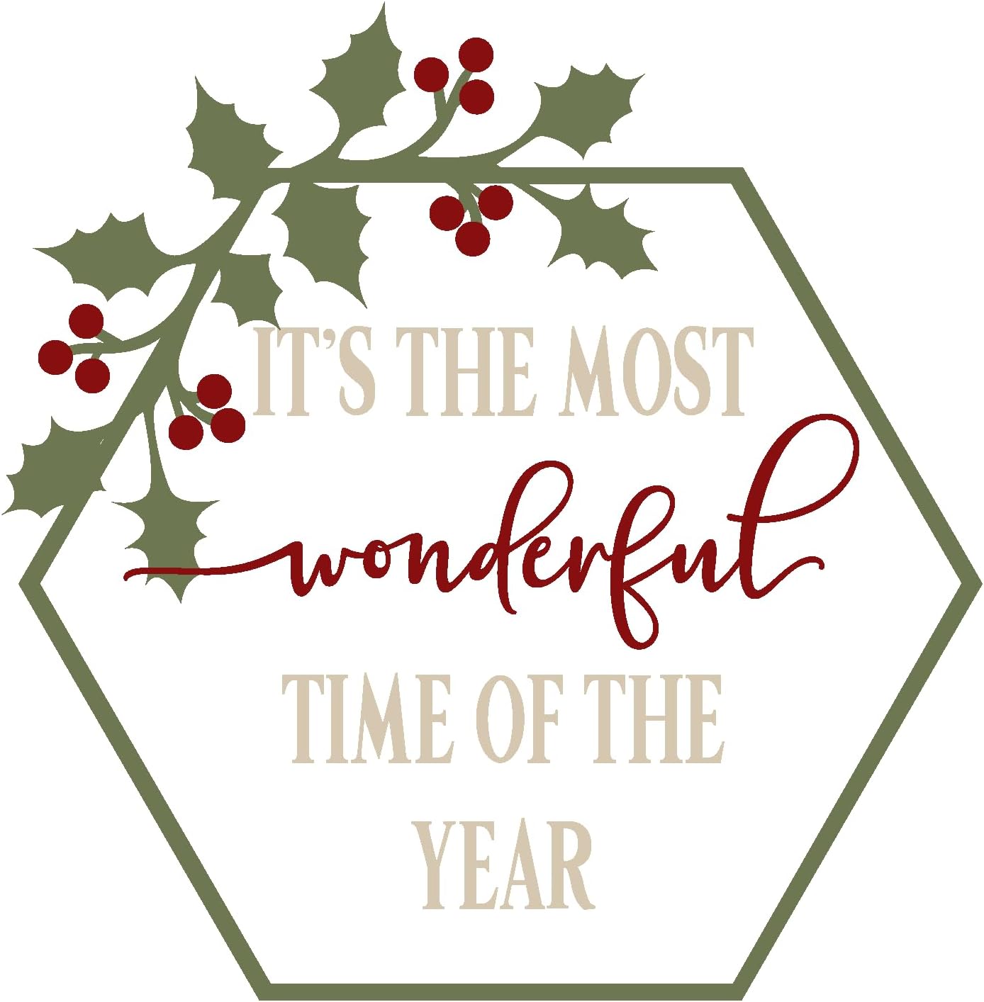 Inspirational Quote Its's The Most Wonderful Time of The Year Motivational Sticker Vinyl Decal Motivation Stickers- 5" Vinyl Sticker Waterproof