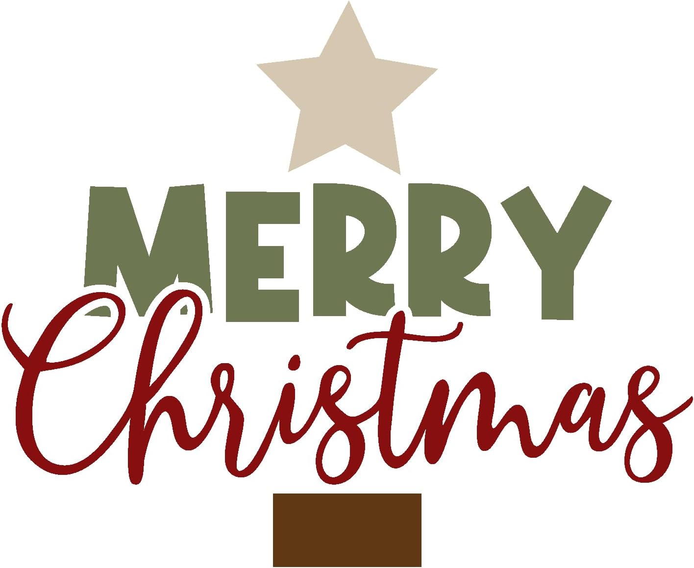 Inspirational Quote Star Merry Christmas Motivational Sticker Vinyl Decal Motivation Stickers- 5" Vinyl Sticker Waterproof