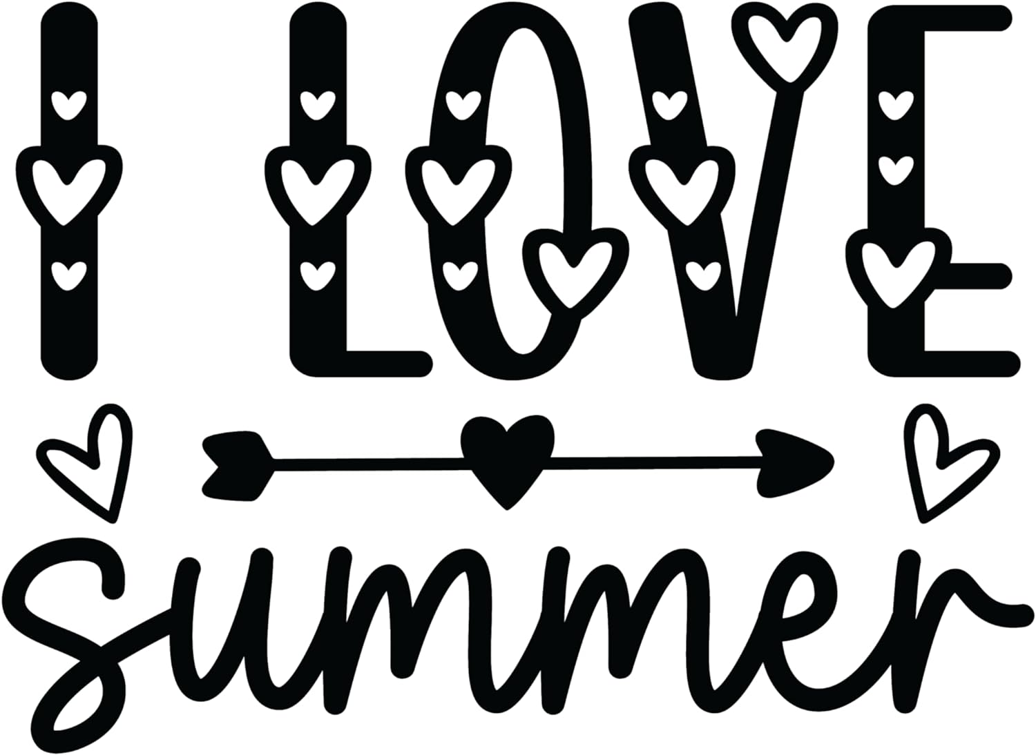 Inspirational Quote "I Love Summer" Motivational Sticker Vinyl Decal Motivation Stickers- 5" Vinyl Sticker Waterproof