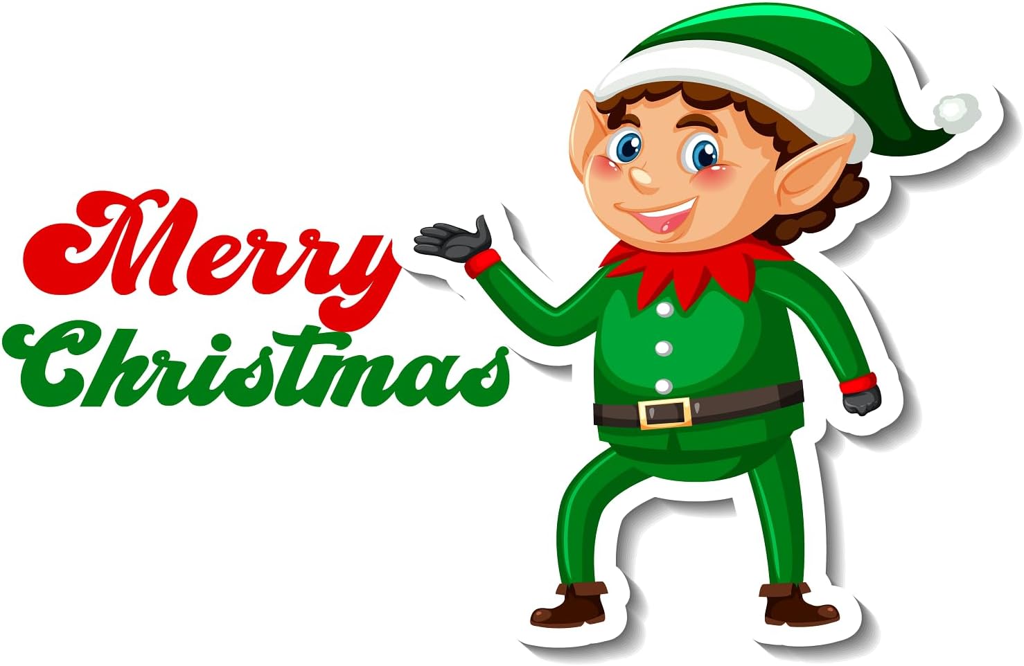 Inspirational Quote Merry Christmas Green Boy Motivational Sticker Vinyl Decal Motivation Stickers- 5" Vinyl Sticker Waterproof