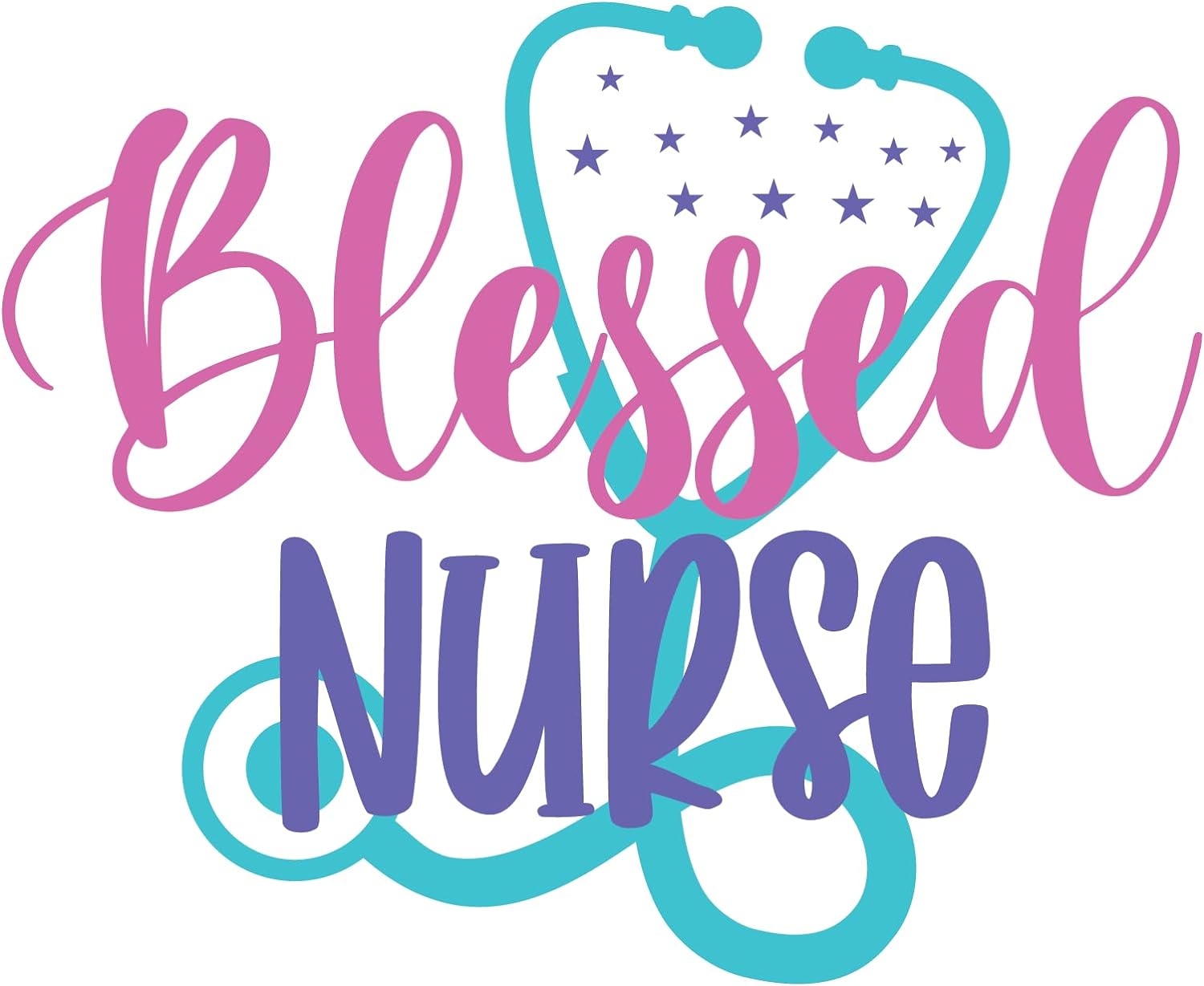 Inspirational Quote "Blessed Nurse Icon Sticker" Motivational Sticker Vinyl Decal Motivation Stickers- 5" Vinyl Sticker Waterproof