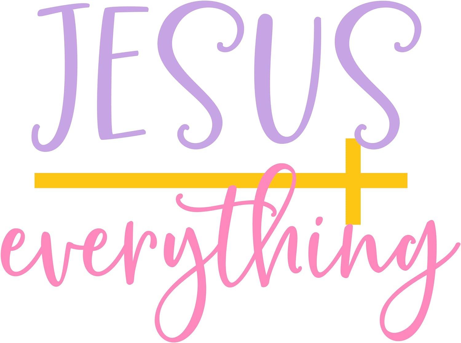 Inspirational Quote "Jesus Everything, Pretty Sticker" Motivational Sticker Vinyl Decal Motivation Stickers- 5" Vinyl Sticker Waterproof