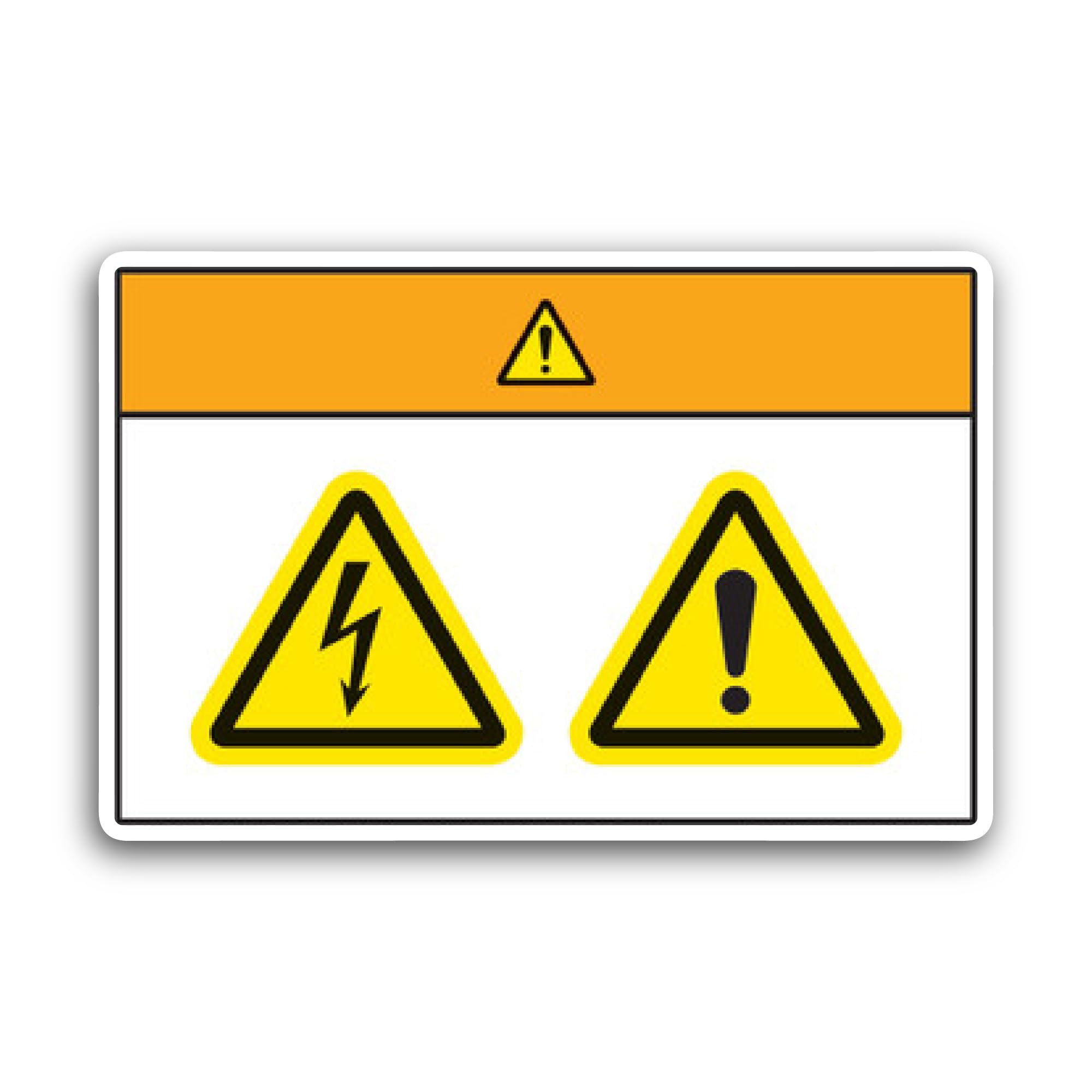 2 (Pieces) 3" and 5" Danger Electricity Symbol Sign Sticker, Waterproof Vinyl Decals for Many Purpos