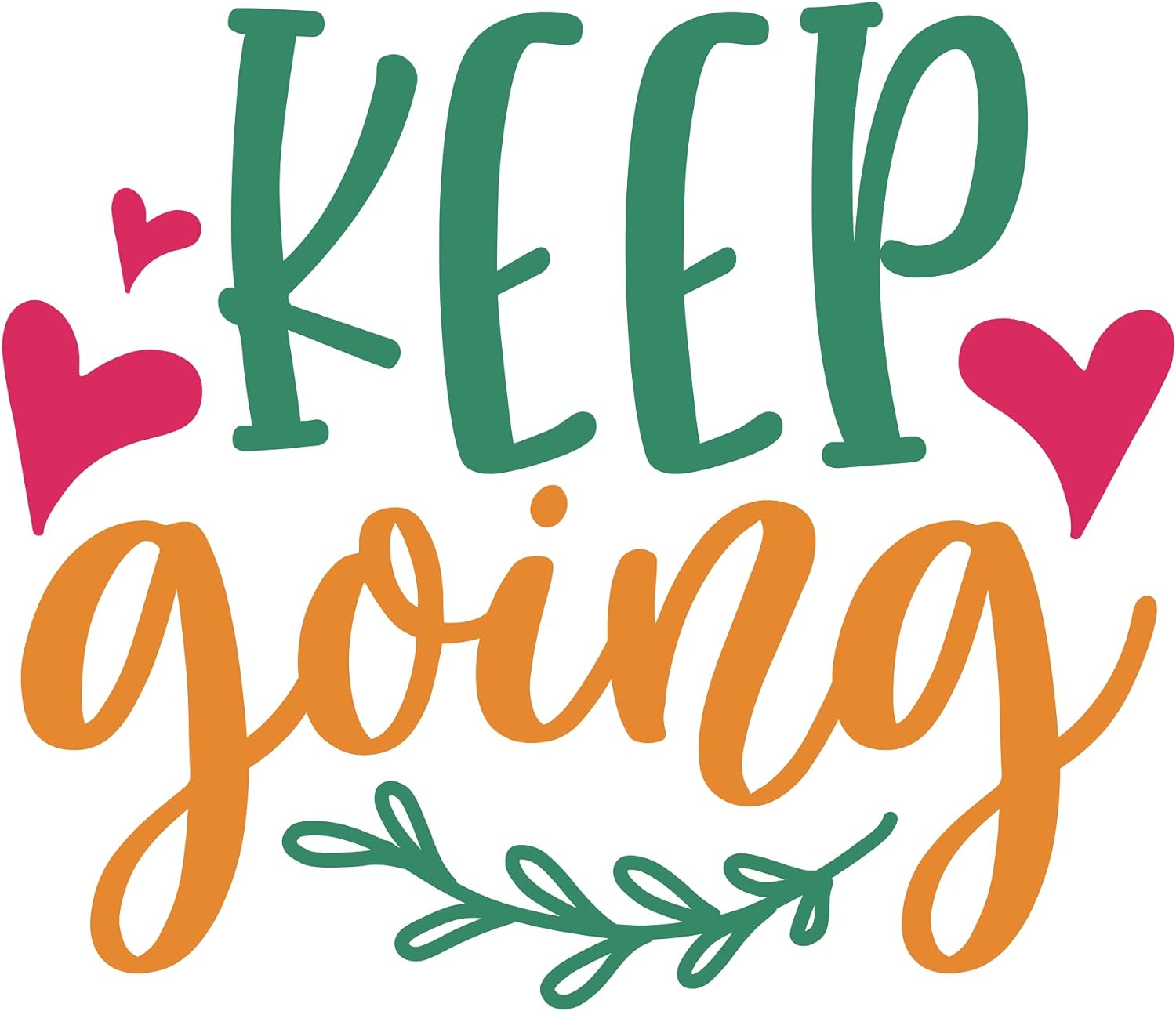 Inspirational Quote "Keep Going" Motivational Sticker Vinyl Decal Motivation Stickers- 5" Vinyl Sticker Waterproof