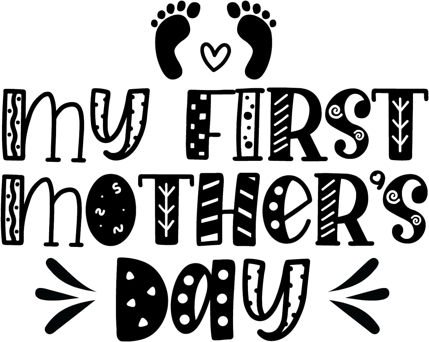 Inspirational Quote "My First Mother's Day" Motivational Sticker Vinyl Decal Motivation Stickers- 5" Vinyl Sticker Waterproof