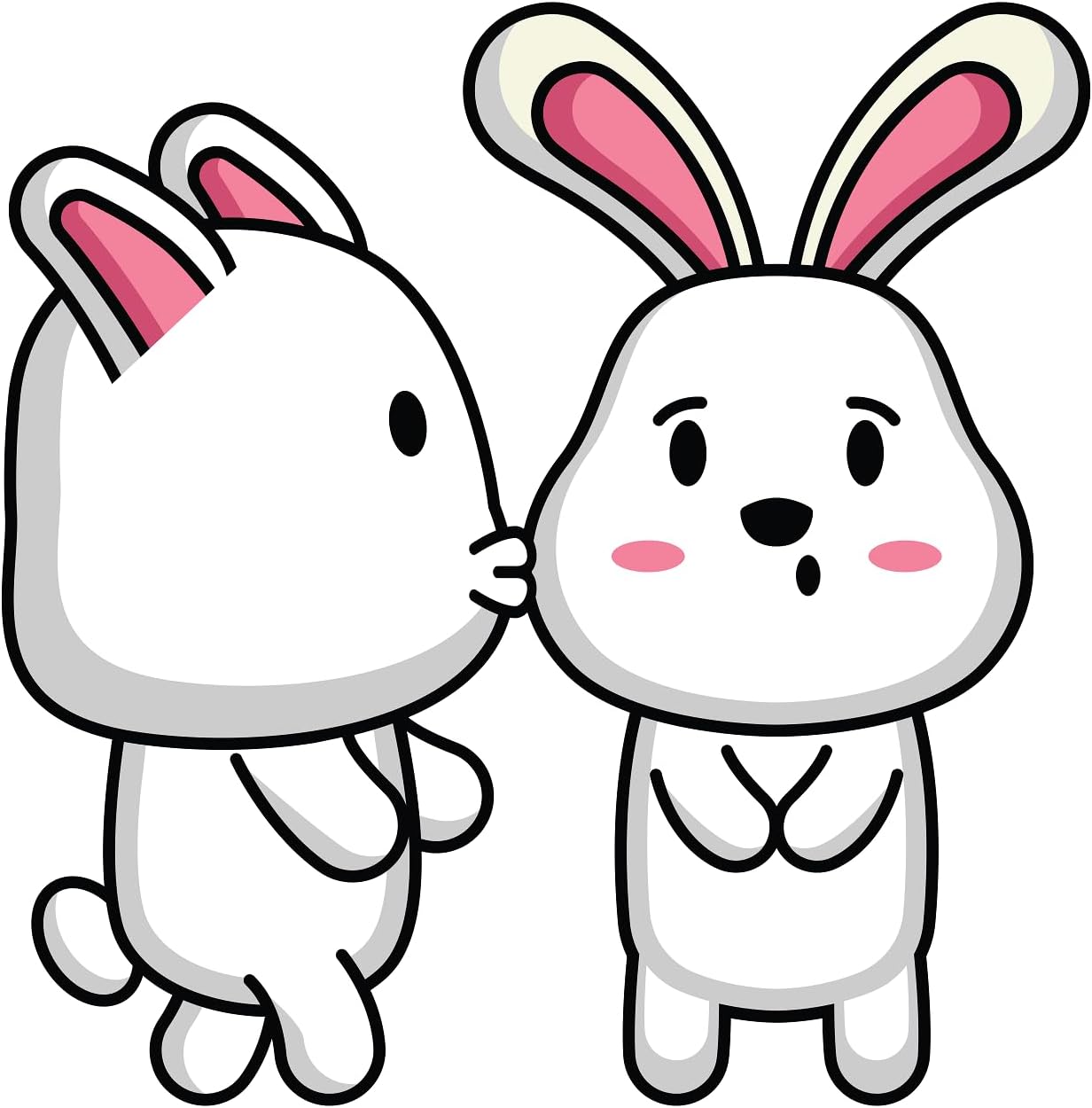 Inspirational Quote "Cute Rabbit" Motivational Sticker Vinyl Decal Motivation Stickers- 5" Vinyl Sticker Waterproof