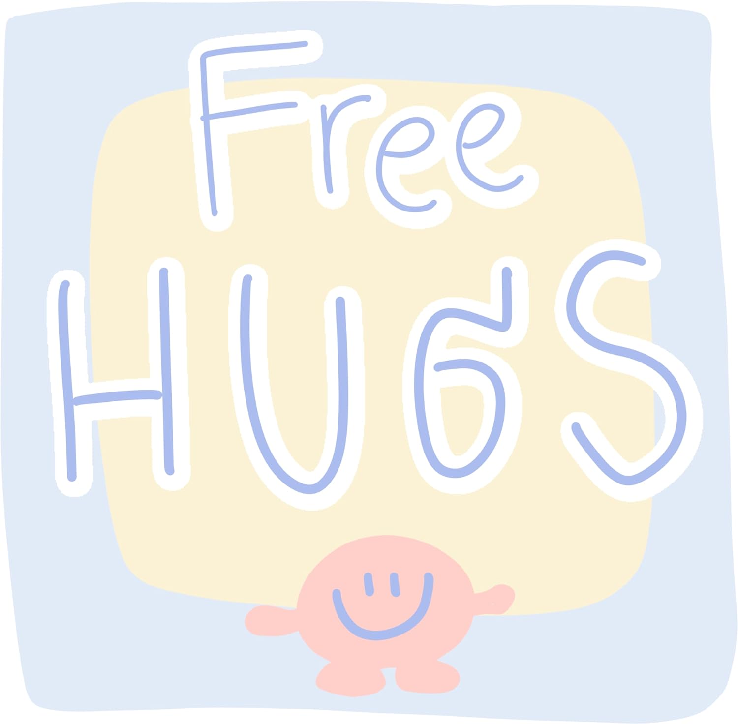 Inspirational Quote Free Hugs Motivational Sticker Vinyl Decal Motivation Stickers- 5" Vinyl Sticker Waterproof