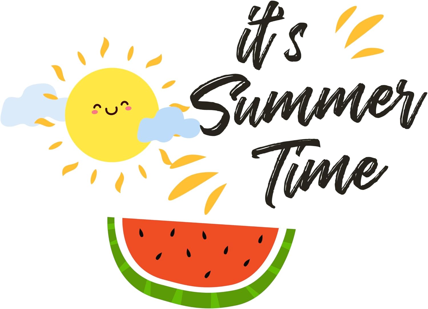 Inspirational Quote "It's Summer Time" Motivational Sticker Vinyl Decal Motivation Stickers- 5" Vinyl Sticker Waterproof