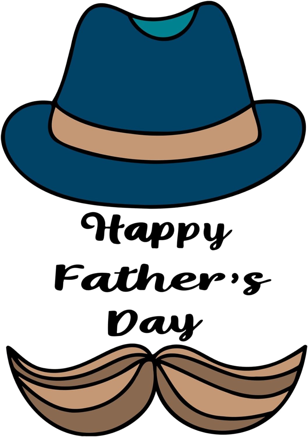 Inspirational Quote "Happy Father Day, Cute Sticker" Motivational Sticker Vinyl Decal Motivation Stickers- 5" Vinyl Sticker Waterproof
