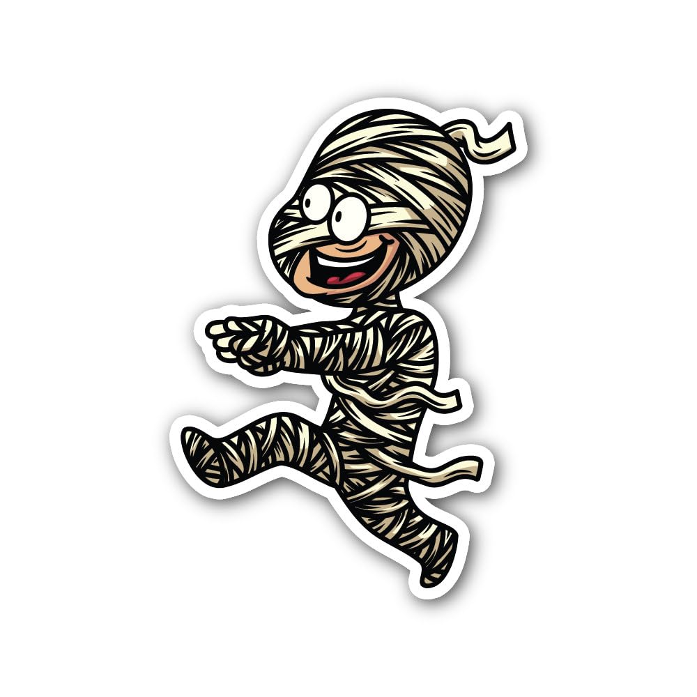 2 (Pieces) 3" and 5" Mummy Sticker, Waterproof Vinyl Decals for Many Purpose Like Cars, Trucks, Lapt