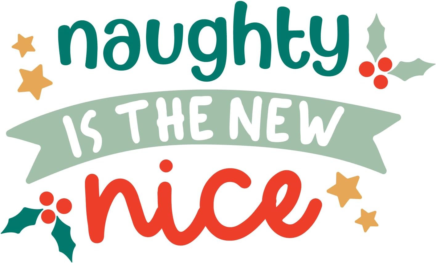 Inspirational Quote Naughty is The New Nice Sticker Motivational Sticker Vinyl Decal Motivation Stickers- 5" Vinyl Sticker Waterproof