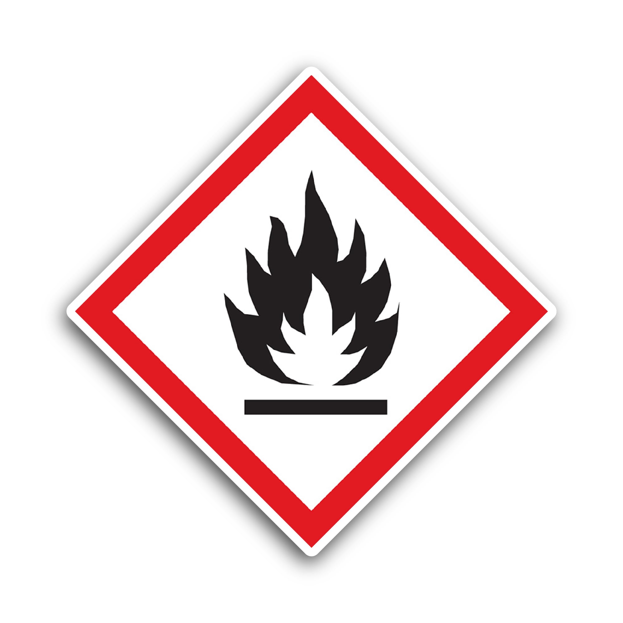 2 (Pieces) 3" and 5" Flammability Sign Sticker, Waterproof Vinyl Decals for Many Purpose Like Cars,