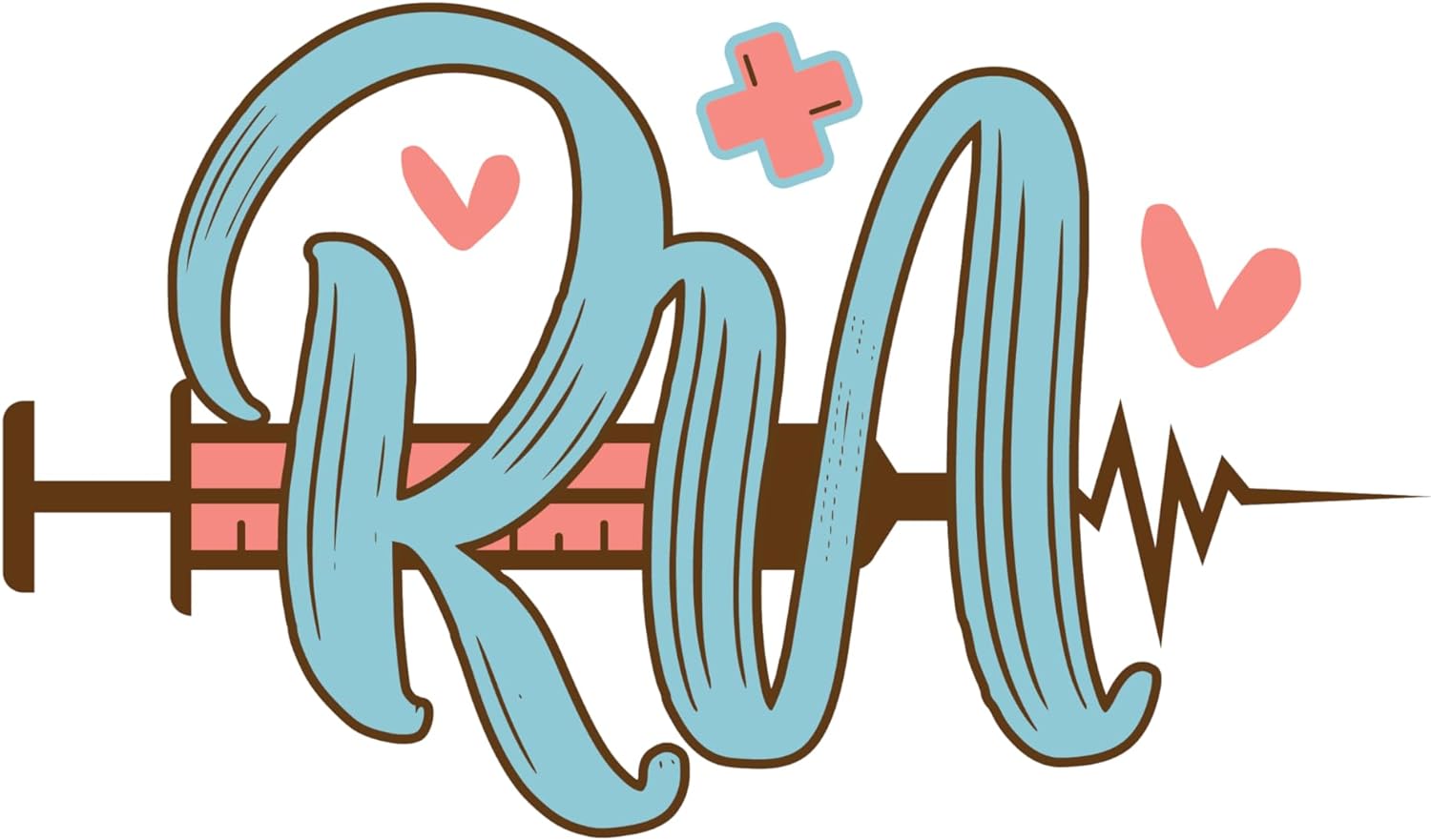 Inspirational Quote "RN with Injection Sticker" Motivational Sticker Vinyl Decal Motivation Stickers- 5" Vinyl Sticker Waterproof