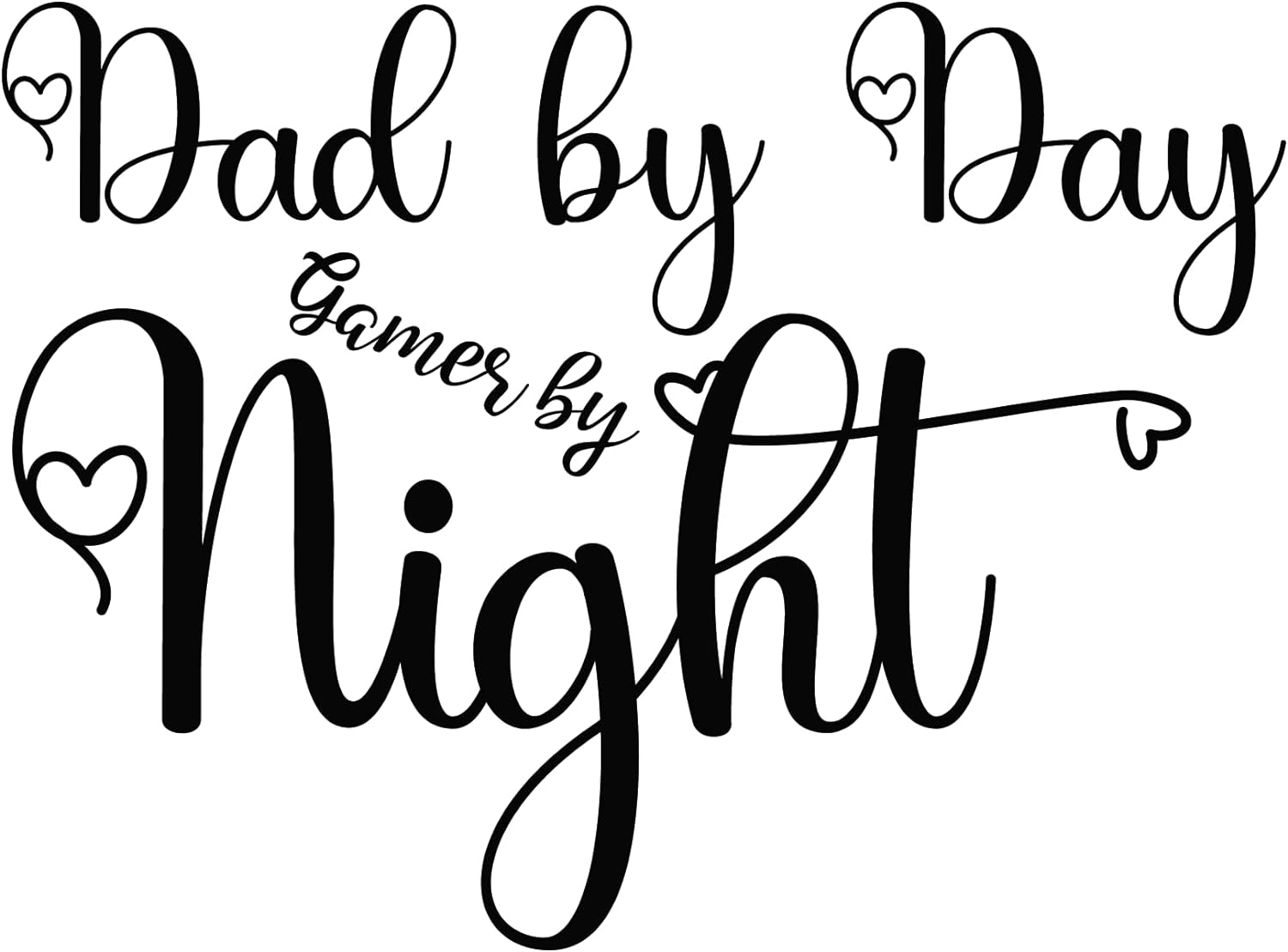 Inspirational Quote "Dad by Day Gamer by Night" Motivational Sticker Vinyl Decal Motivation Stickers- 5" Vinyl Sticker Waterproof