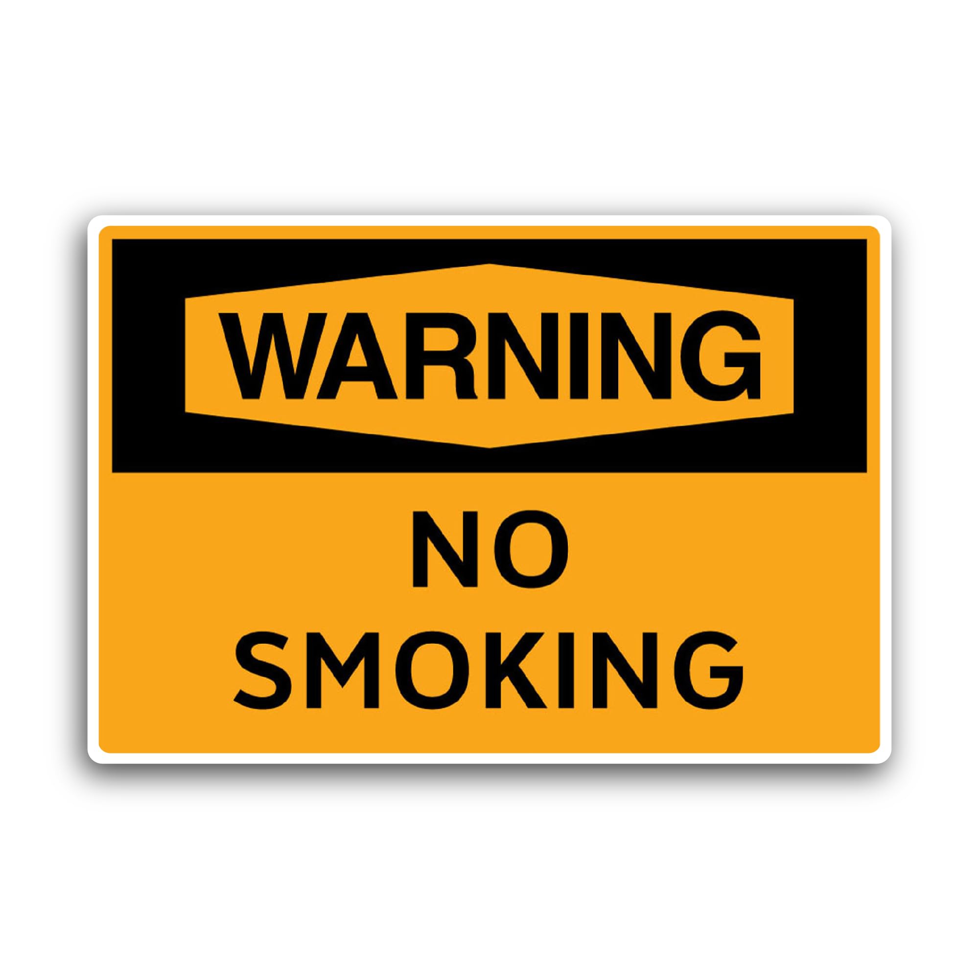 2 (Pieces) 3" and 5" No Smoking Sign Board Sticker, Waterproof Vinyl Decals for Many Purpose Like Ca