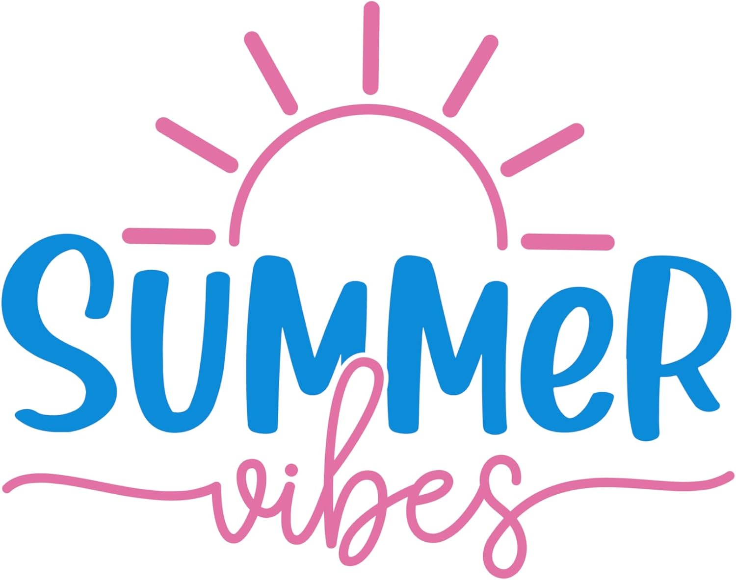 Inspirational Quote "Summer Vibes" Motivational Sticker Vinyl Decal Motivation Stickers- 5" Vinyl Sticker Waterproof