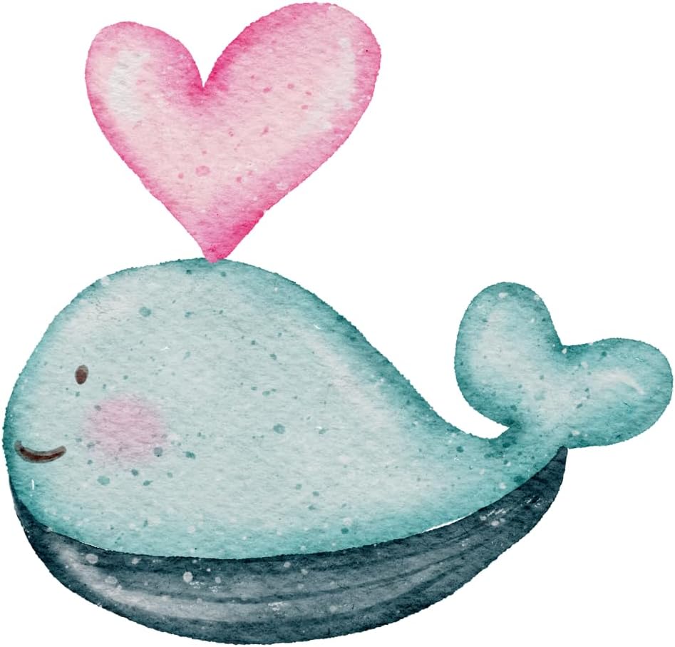 Inspirational Quote Heart Cute Whale Motivational Sticker Vinyl Decal Motivation Stickers- 5" Vinyl Sticker Waterproof