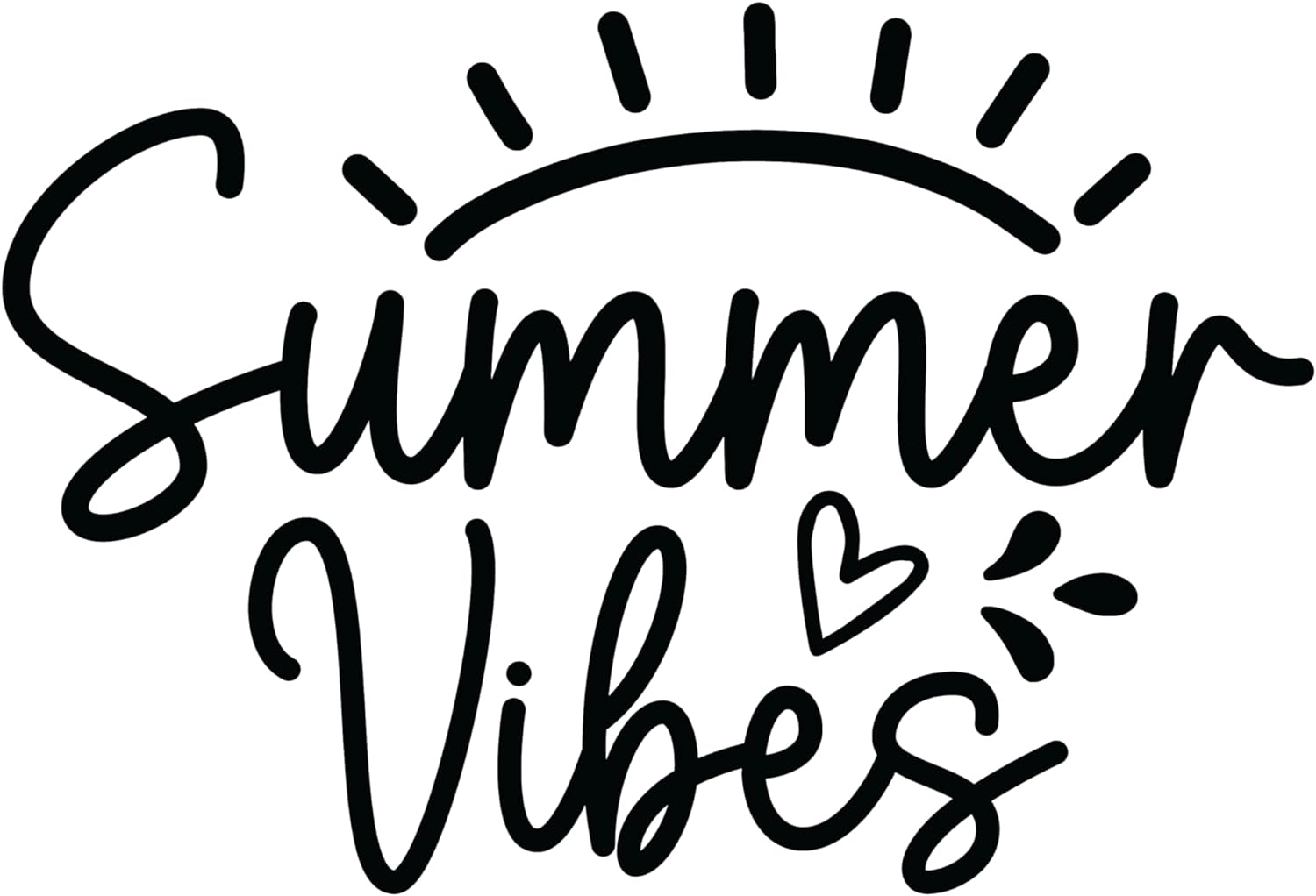 Inspirational Quote "Summer Vibes" Motivational Sticker Vinyl Decal Motivation Stickers- 5" Vinyl Sticker Waterproof