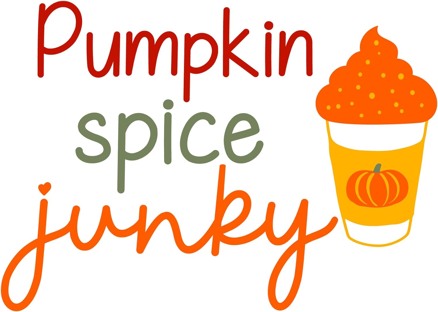 Inspirational Quote Pumpkin In Spice Junky Motivational Sticker Vinyl Decal Motivation Stickers- 5" Vinyl Sticker Waterproof