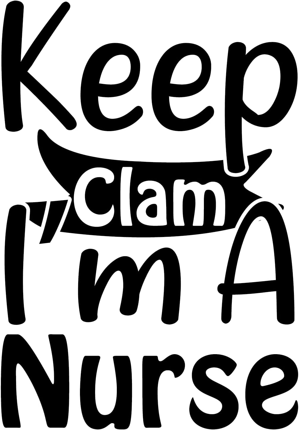 Inspirational Quote "Keep Calm I'm A Nurse Quate Sticker" Motivational Sticker Vinyl Decal Motivation Stickers- 5" Vinyl Sticker Waterproof