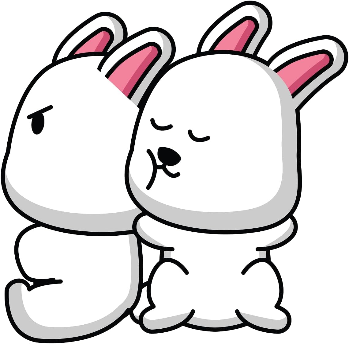 Inspirational Quote "Cute Rabbit Sticker" Motivational Sticker Vinyl Decal Motivation Stickers- 5" Vinyl Sticker Waterproof