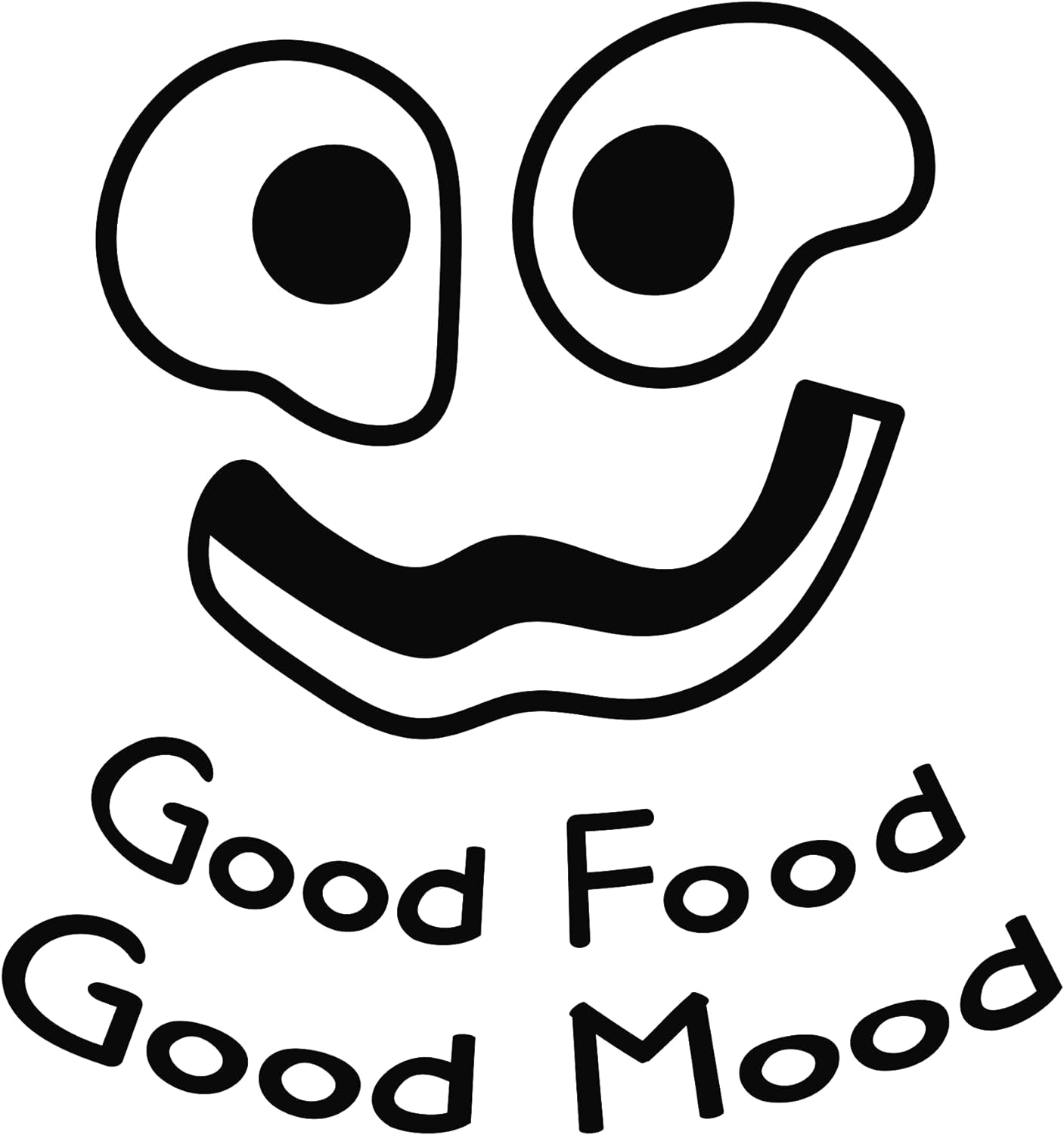 Inspirational Quote Good Food Good Mood Sketch Motivational Sticker Vinyl Decal Motivation Stickers- 5" Vinyl Sticker Waterproof