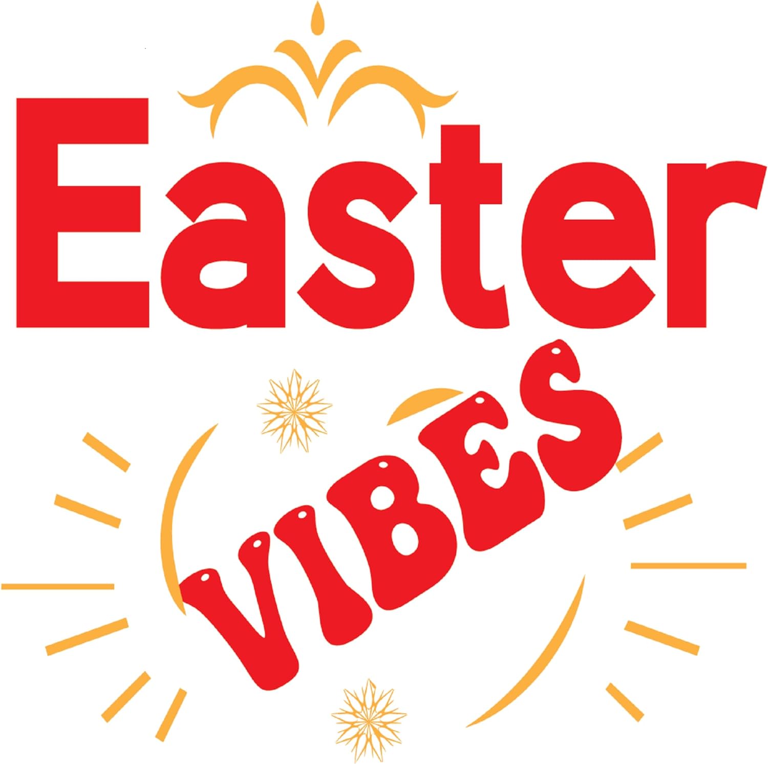 Inspirational Quote "Easter Vibes" Motivational Sticker Vinyl Decal Motivation Stickers- 5" Vinyl Sticker Waterproof