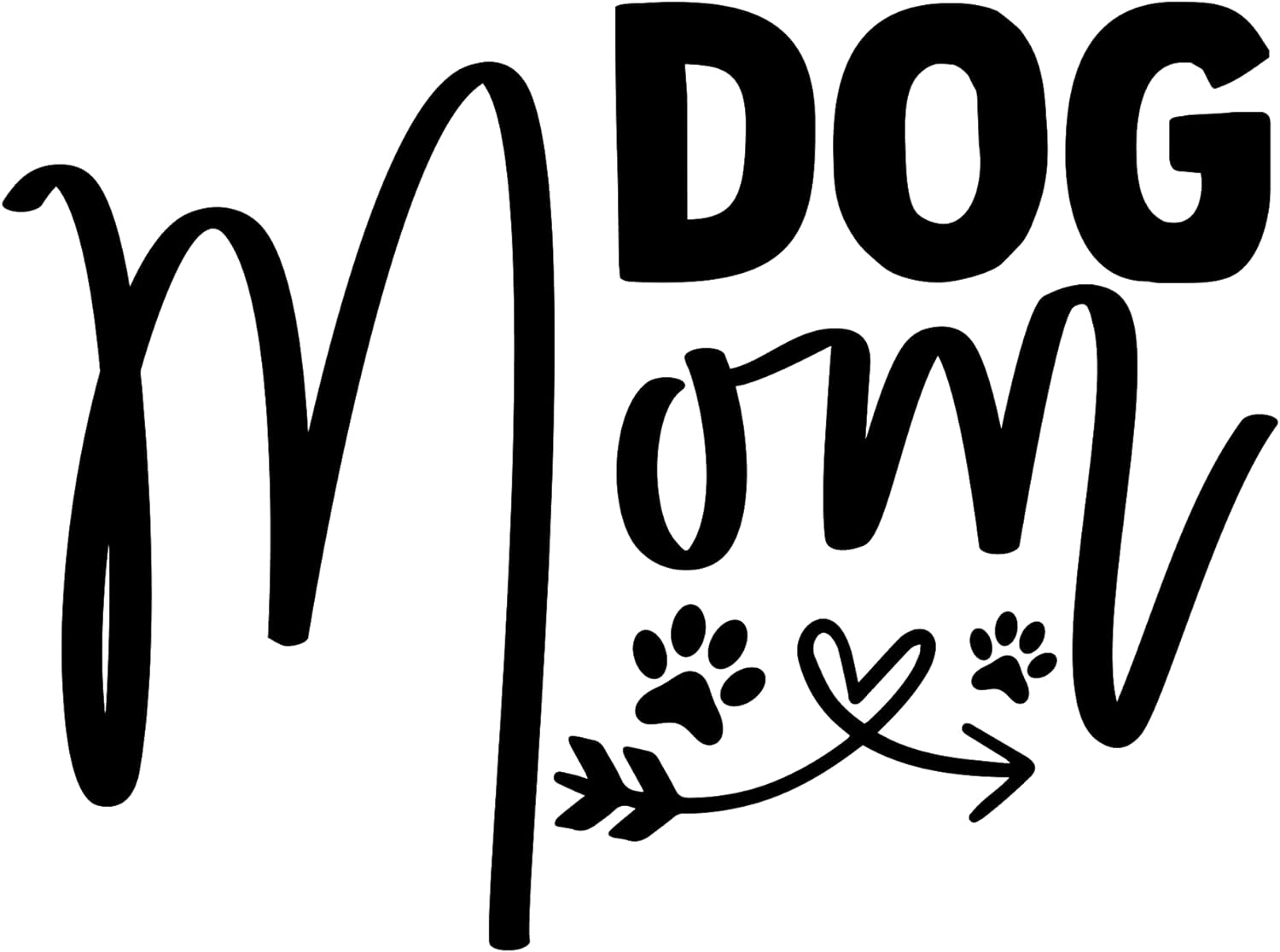 Inspirational Quote "Dog Mom" Motivational Sticker Vinyl Decal Motivation Stickers- 5" Vinyl Sticker Waterproof