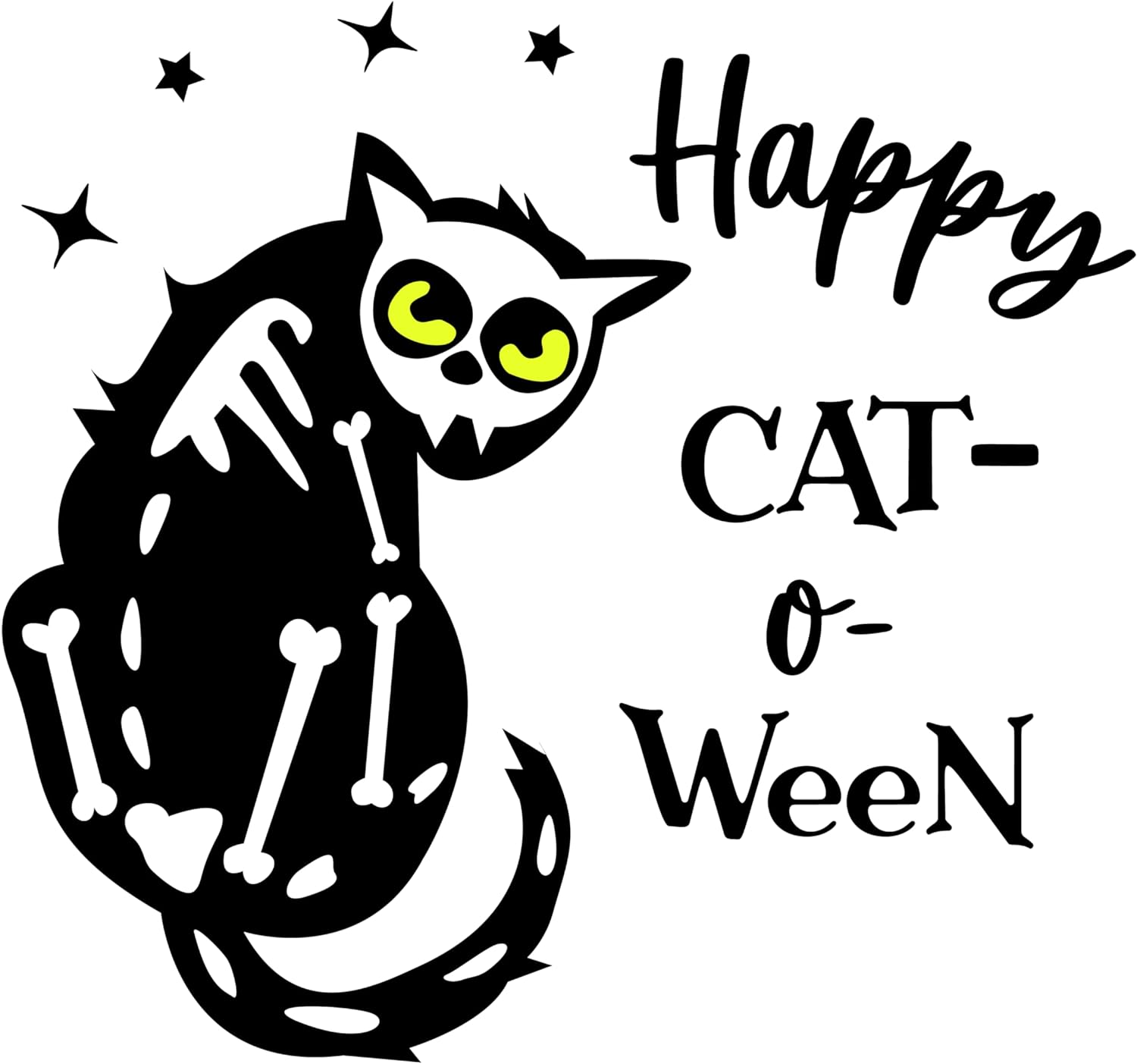 Inspirational Quote Happy Cat O Ween Motivational Sticker Vinyl Decal Motivation Stickers- 5" Vinyl Sticker Waterproof