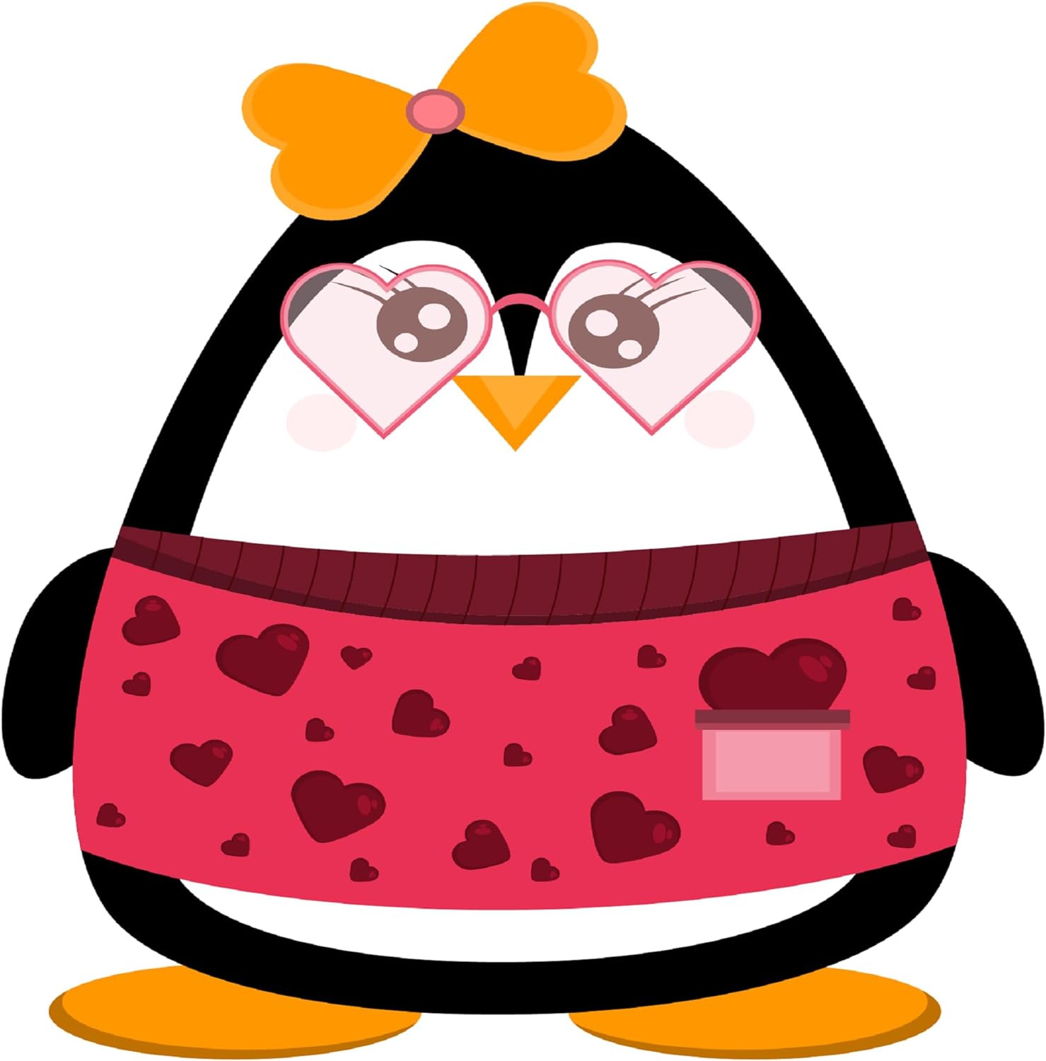 Inspirational Quote Penguin Love Clipart Motivational Sticker Vinyl Decal Motivation Stickers- 5" Vinyl Sticker Waterproof