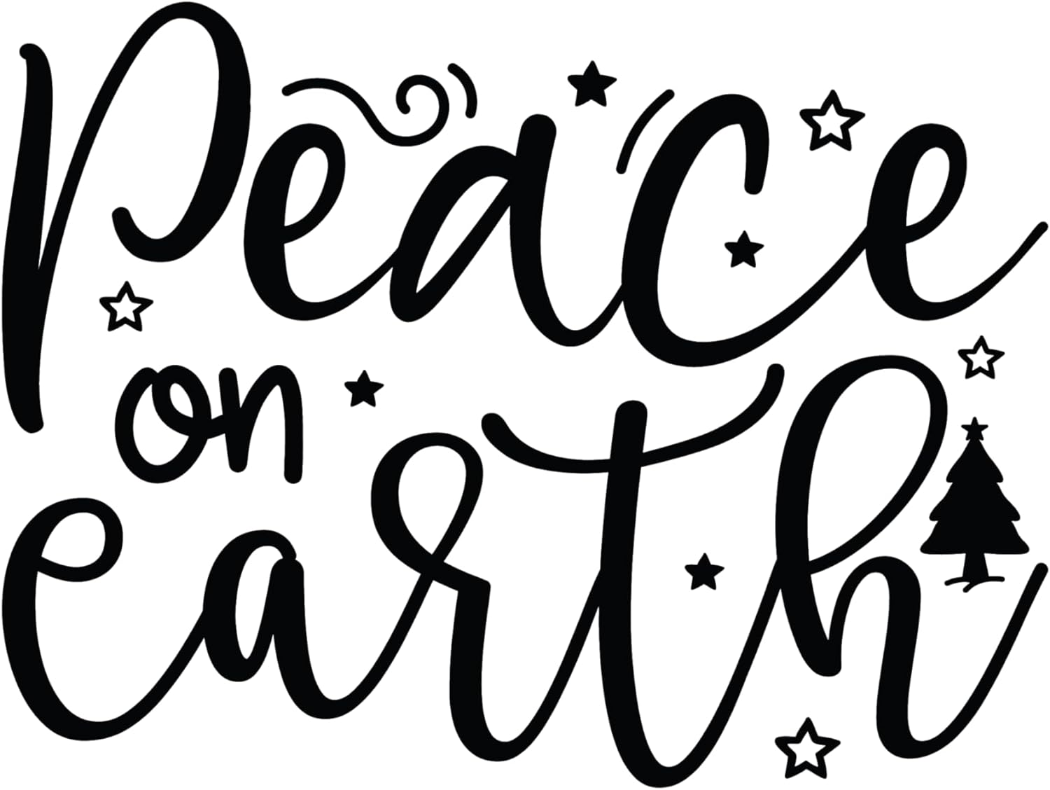 Inspirational Quote Peace On Earth Motivational Sticker Vinyl Decal Motivation Stickers- 5" Vinyl Sticker Waterproof