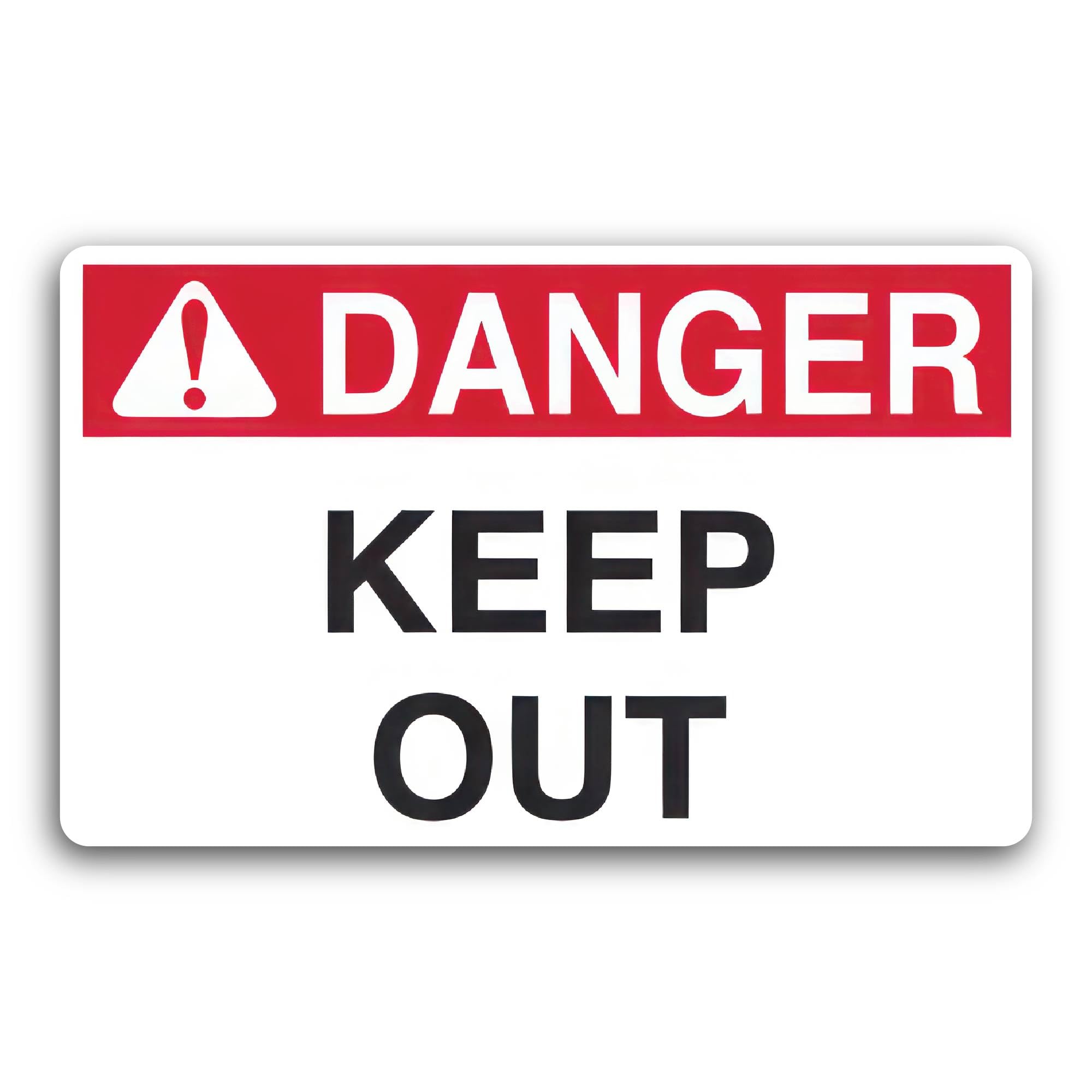2 (Pieces) 3" and 5" Keep Out Decal Sticker, Waterproof Vinyl Decals for Many Purpose Like Cars, Tru