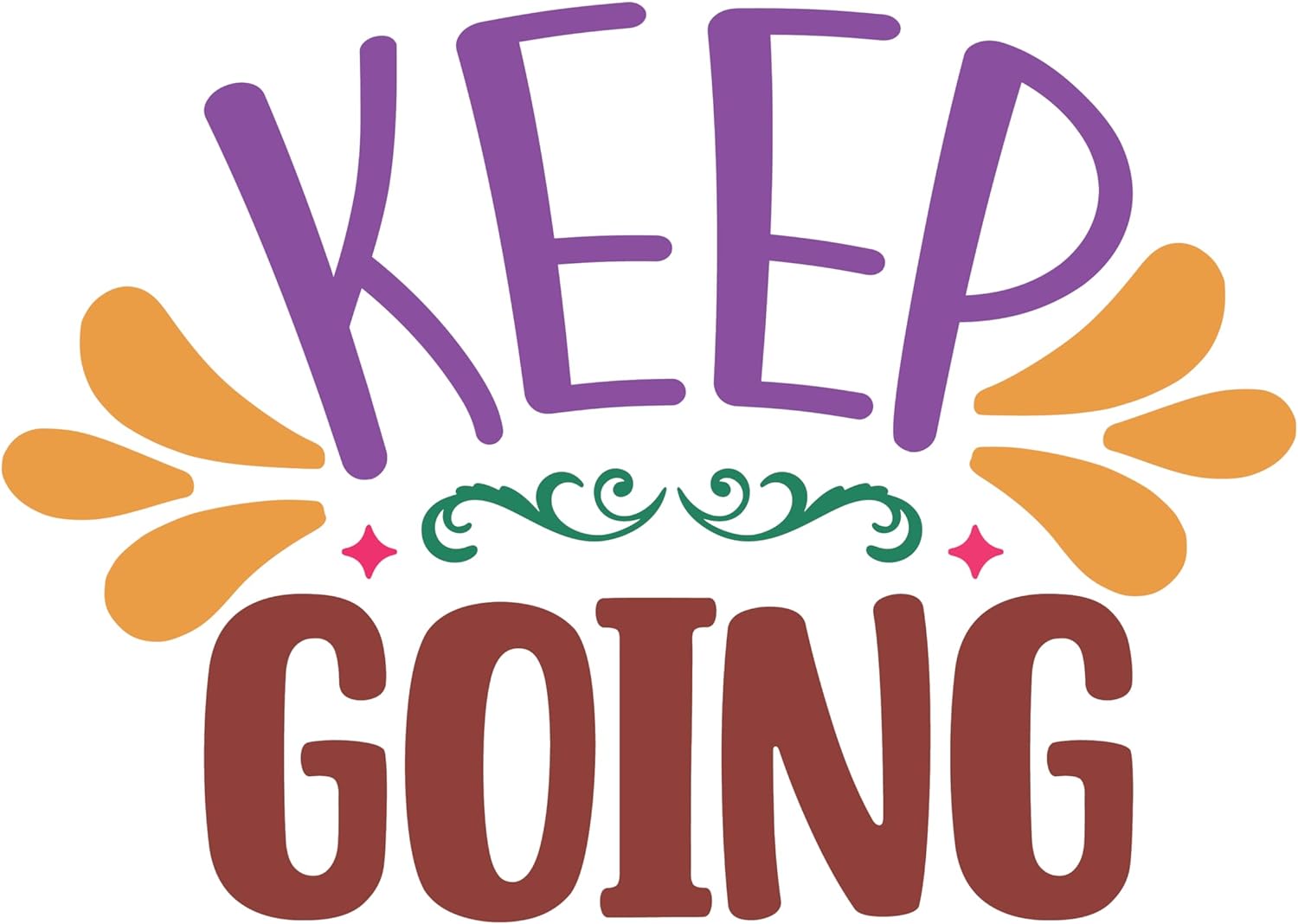 Inspirational Quote "Keep Going Sticker" Motivational Sticker Vinyl Decal Motivation Stickers- 5" Vinyl Sticker Waterproof