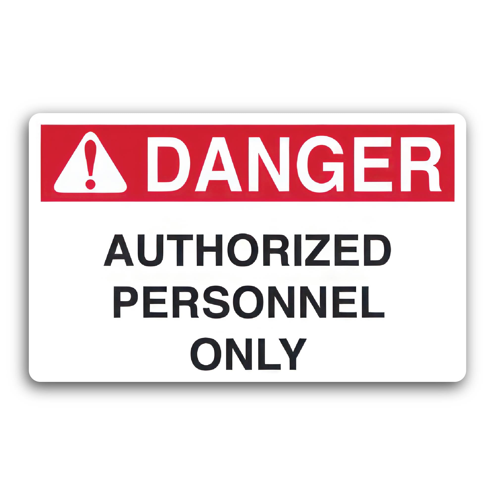 2 (Pieces) 3" and 5" Authorized Personnel Only Decal Sticker, Waterproof Vinyl Decals for Many Purpo