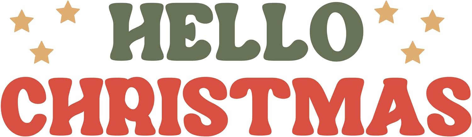 Inspirational Quote Hello Christmas, Motivational Sticker Vinyl Decal Motivation Stickers- 5" Vinyl Sticker Waterproof
