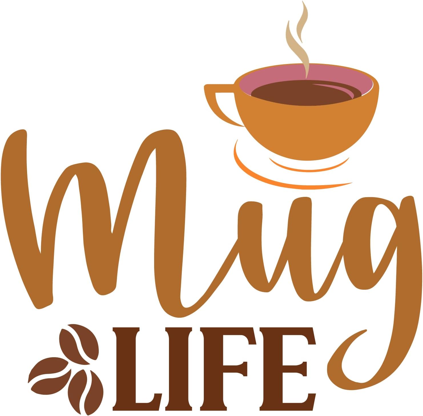 Inspirational Quote "Mug Life" Motivational Sticker Vinyl Decal Motivation Stickers- 5" Vinyl Sticker Waterproof