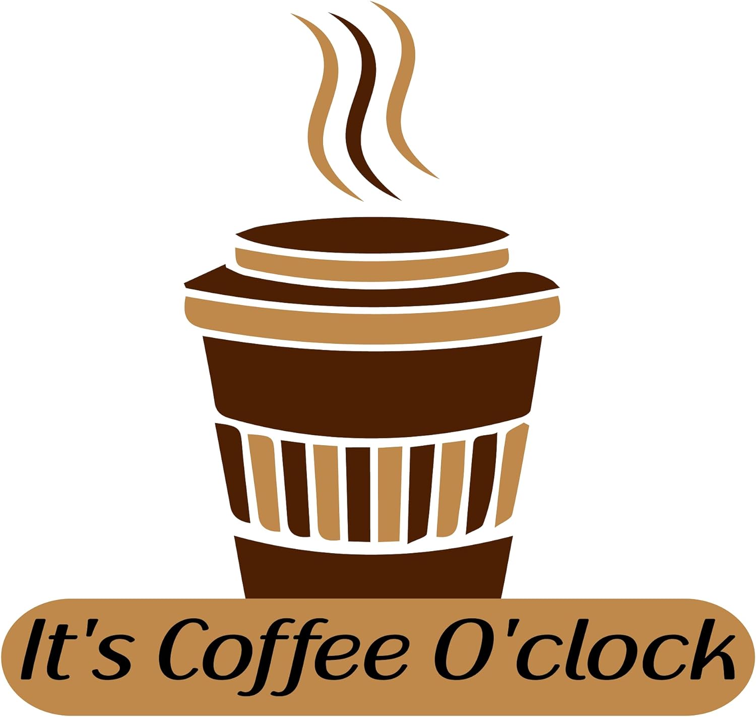 Inspirational Quote "Its Coffee O`Clock" Motivational Sticker Vinyl Decal Motivation Stickers- 5" Vinyl Sticker Waterproof