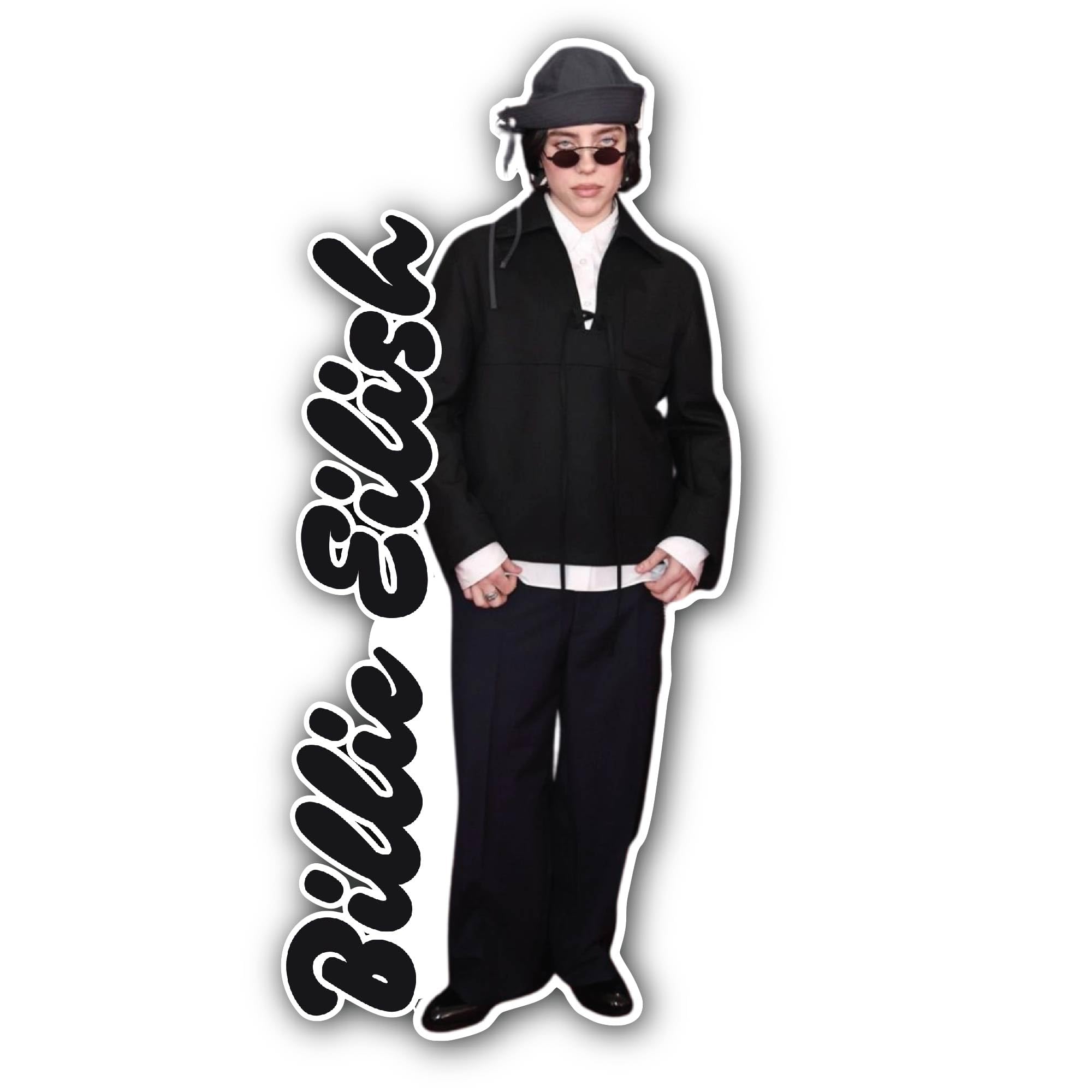 2 (Pieces) 3" and 5" Halloween Pumpkin Man Sticker, Waterproof Vinyl Decals for Many Purpose Like Ca