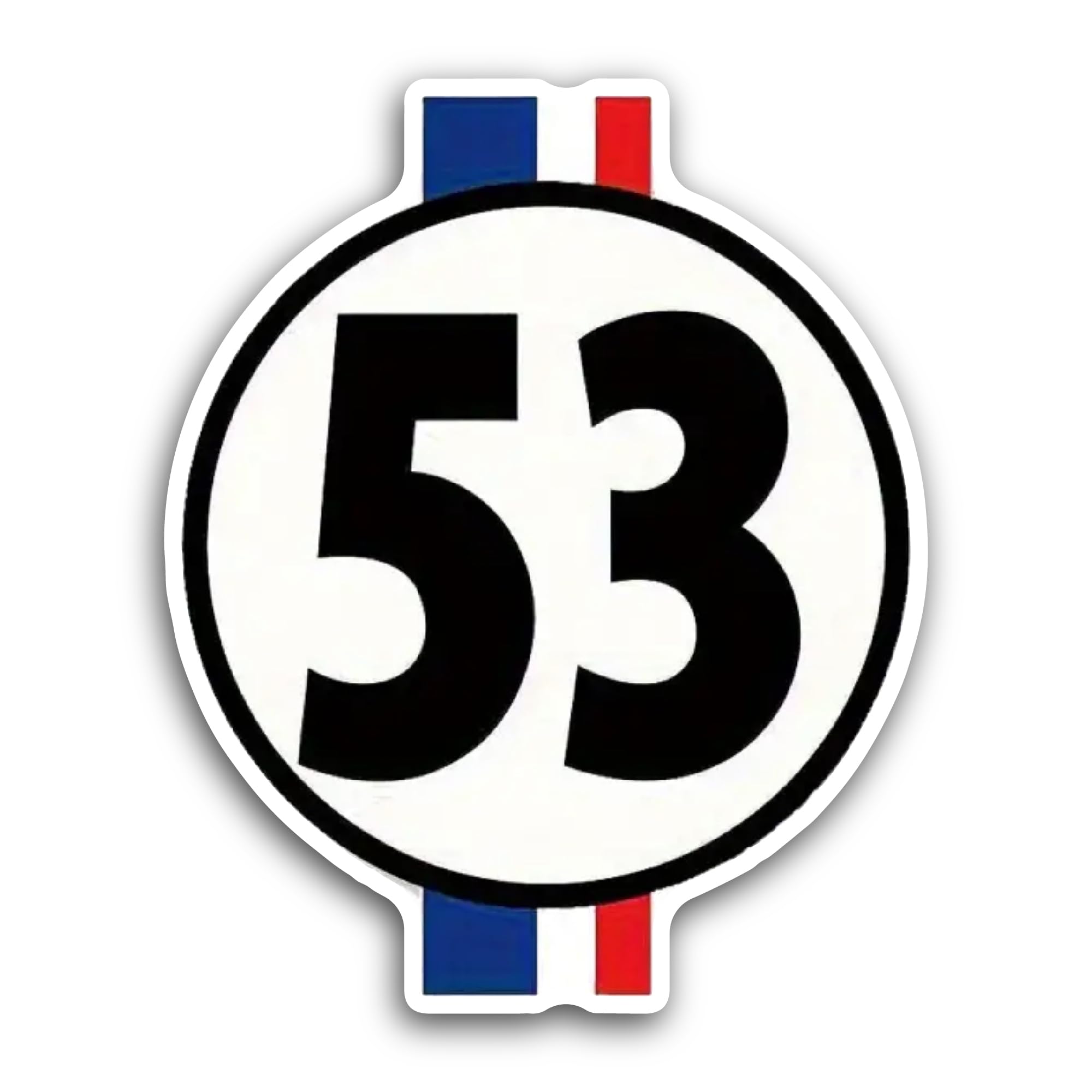 2 (Pieces) 3" and 5" Number 53 Sticker, Waterproof Vinyl Decals for Many Purpose Like Cars, Trucks,