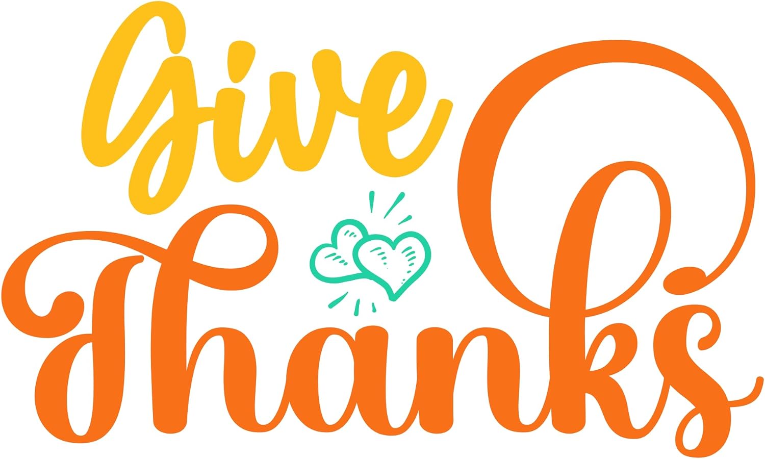 Inspirational Quote Give Thanks Great Gift Motivational Sticker Vinyl Decal Motivation Stickers- 5" Vinyl Sticker Waterproof