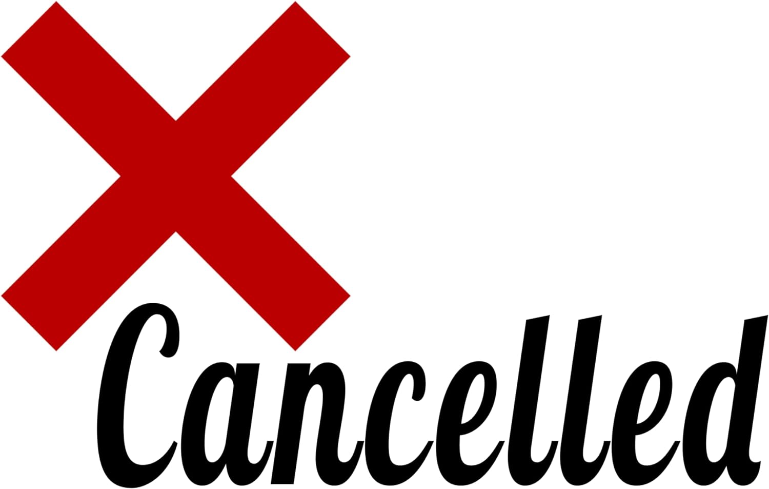 Inspirational Quote Cancelled Motivational Sticker Vinyl Decal Motivation Stickers- 5" Vinyl Sticker Waterproof