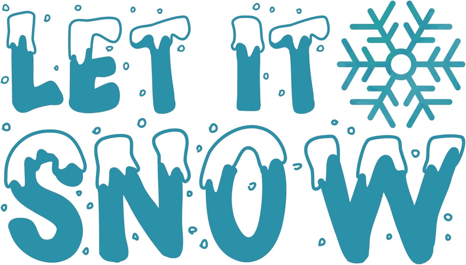 Inspirational Quote Let It Snow Motivational Sticker Vinyl Decal Motivation Stickers- 5" Vinyl Sticker Waterproof