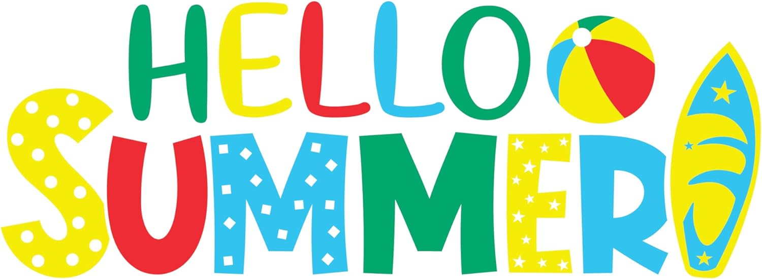 Inspirational Quote "Hello Summer" Motivational Sticker Vinyl Decal Motivation Stickers- 5" Vinyl Sticker Waterproof