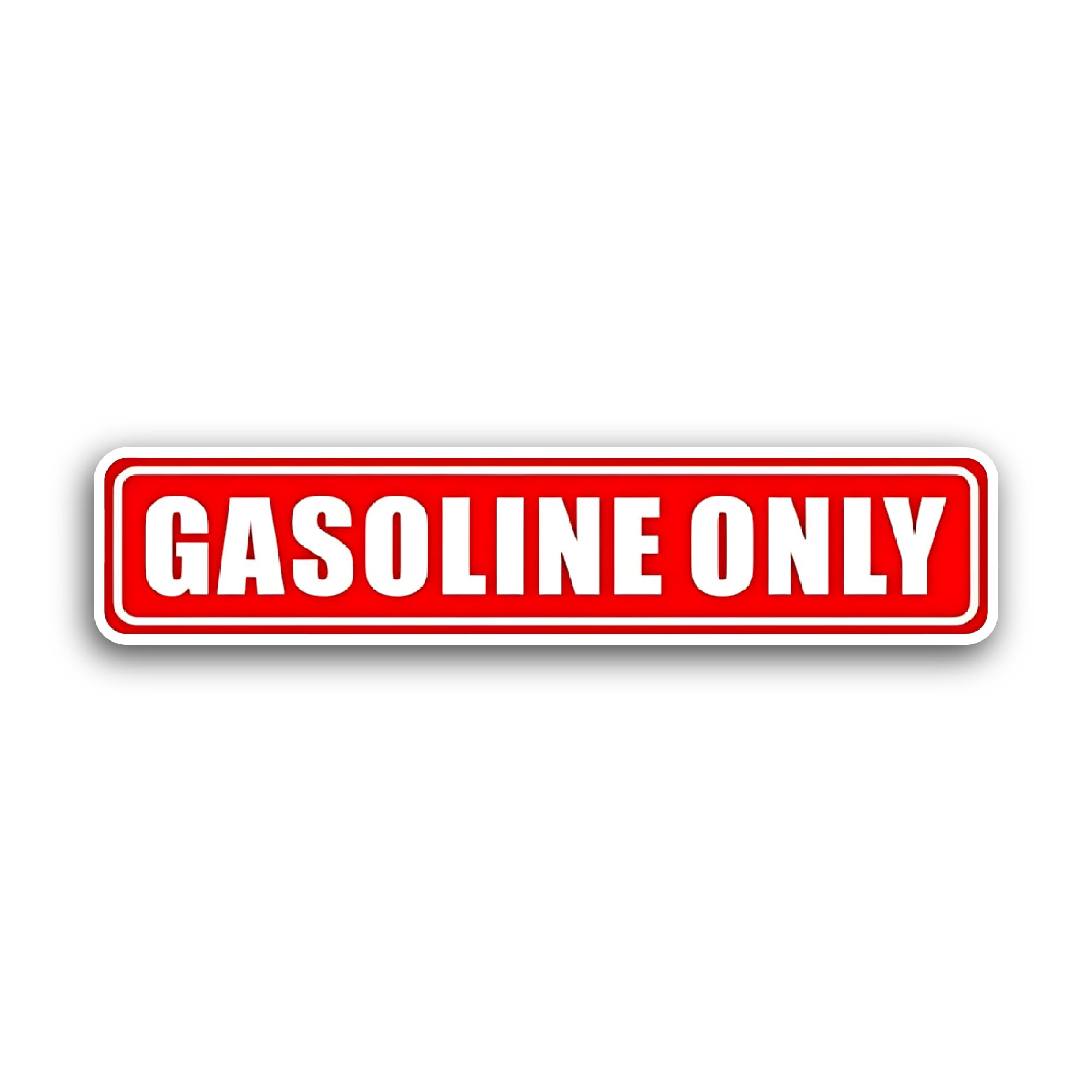 2 (Pieces) 3" and 5" Gasoline Only Sticker, Waterproof Vinyl Decals for Many Purpose Like Cars, Truc